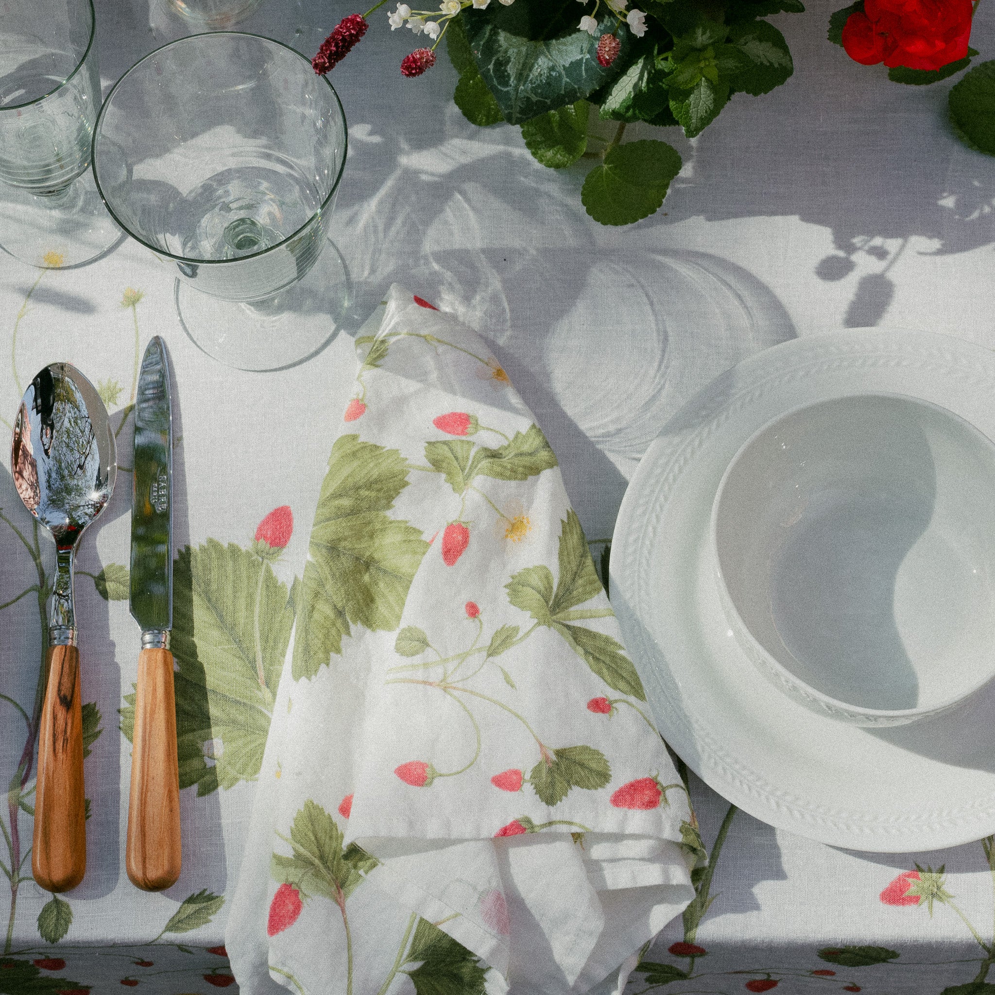 Fraises Des Bois Linen Napkin
