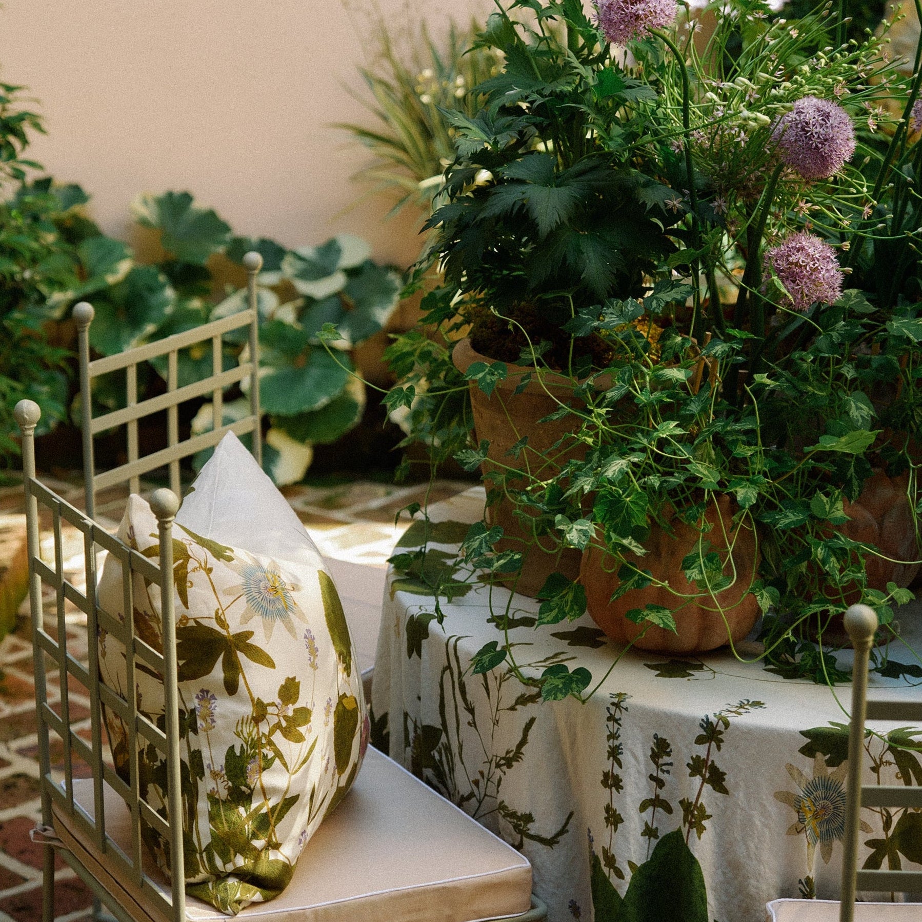 Herb Garden Linen Tablecloth
