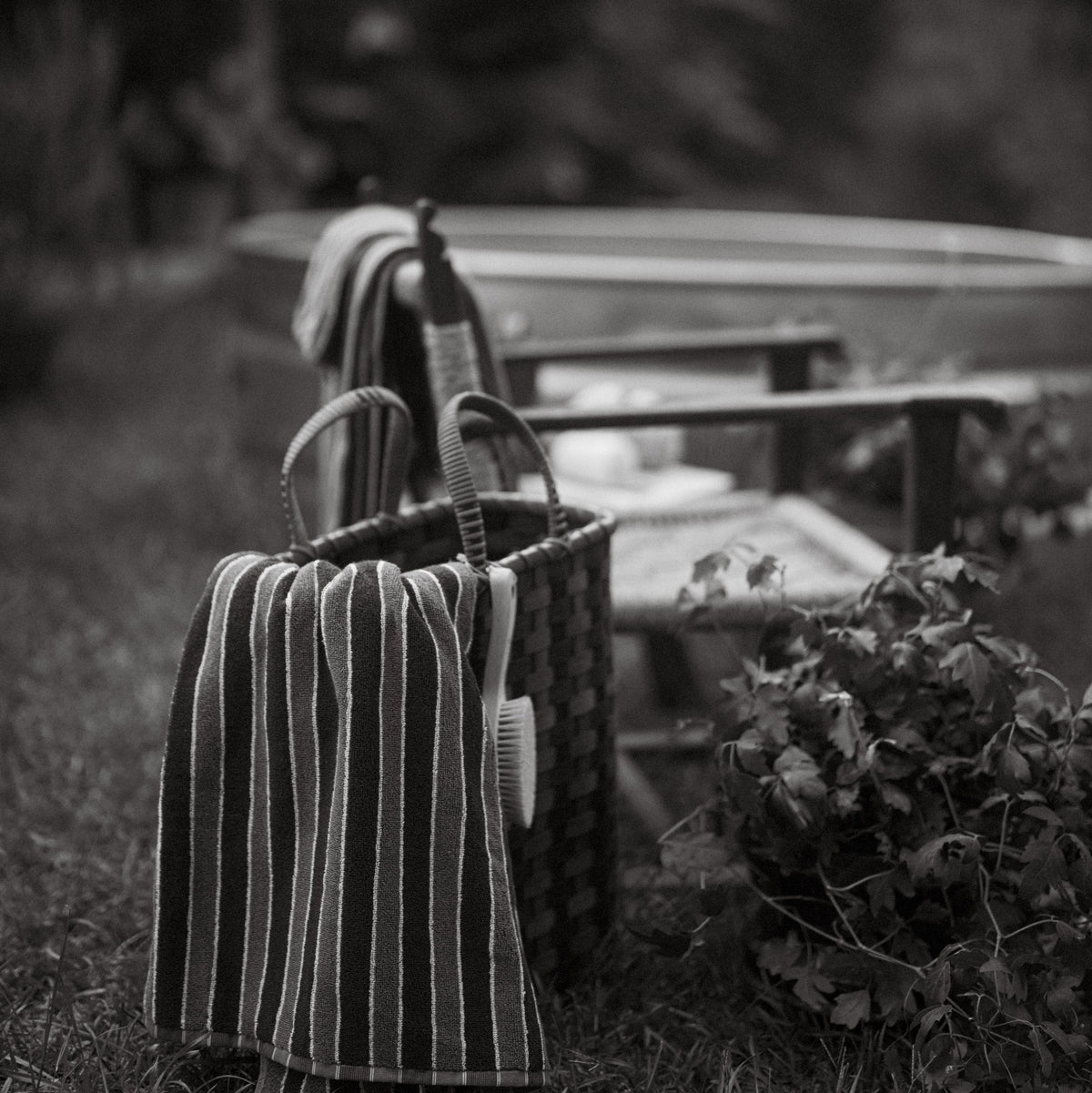 T-Striped Towel Tote