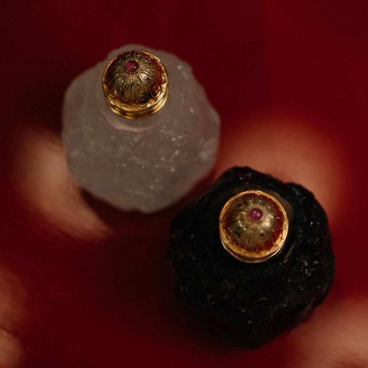 Rock Crystal Salt & Pepper Shakers