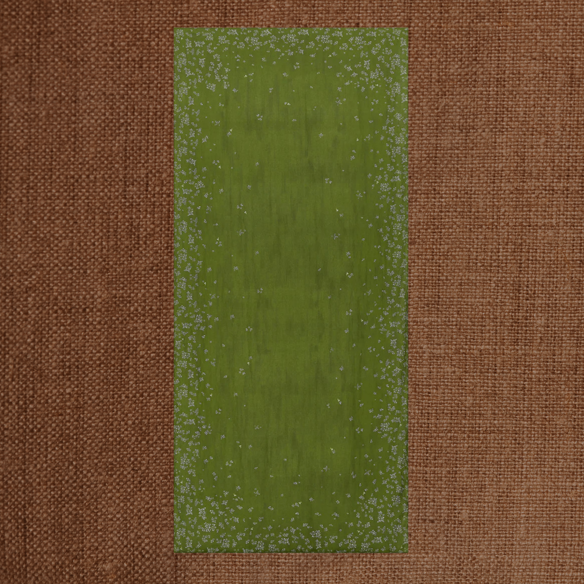 Falling Flower S&Bee Linen Tablecloth Avocado Green