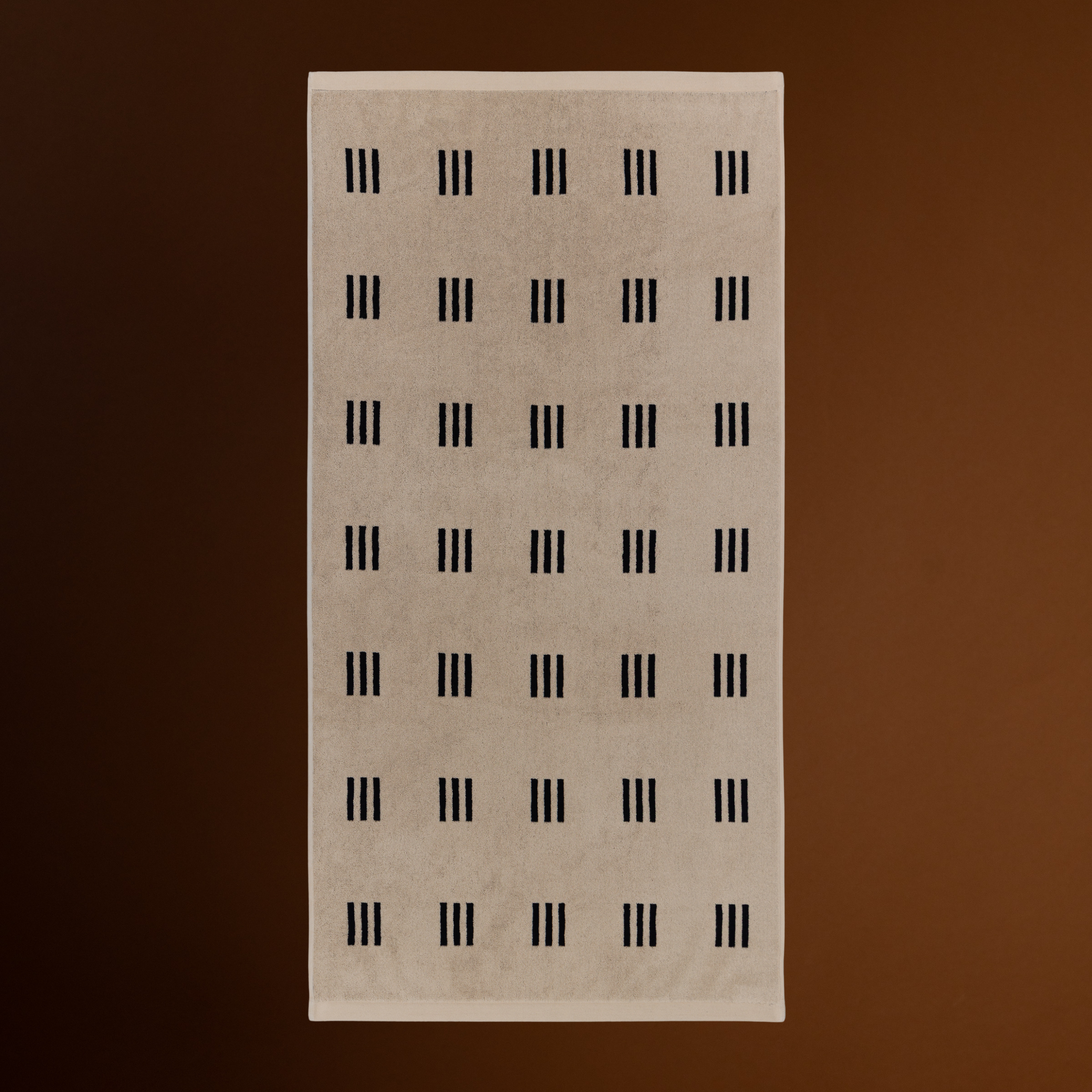 Claremont Bath Towel, Sand & Noir