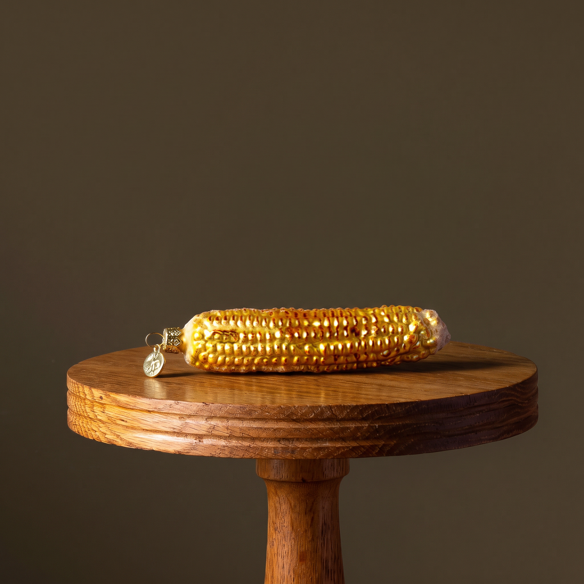 Gold Corn Glass Ornament