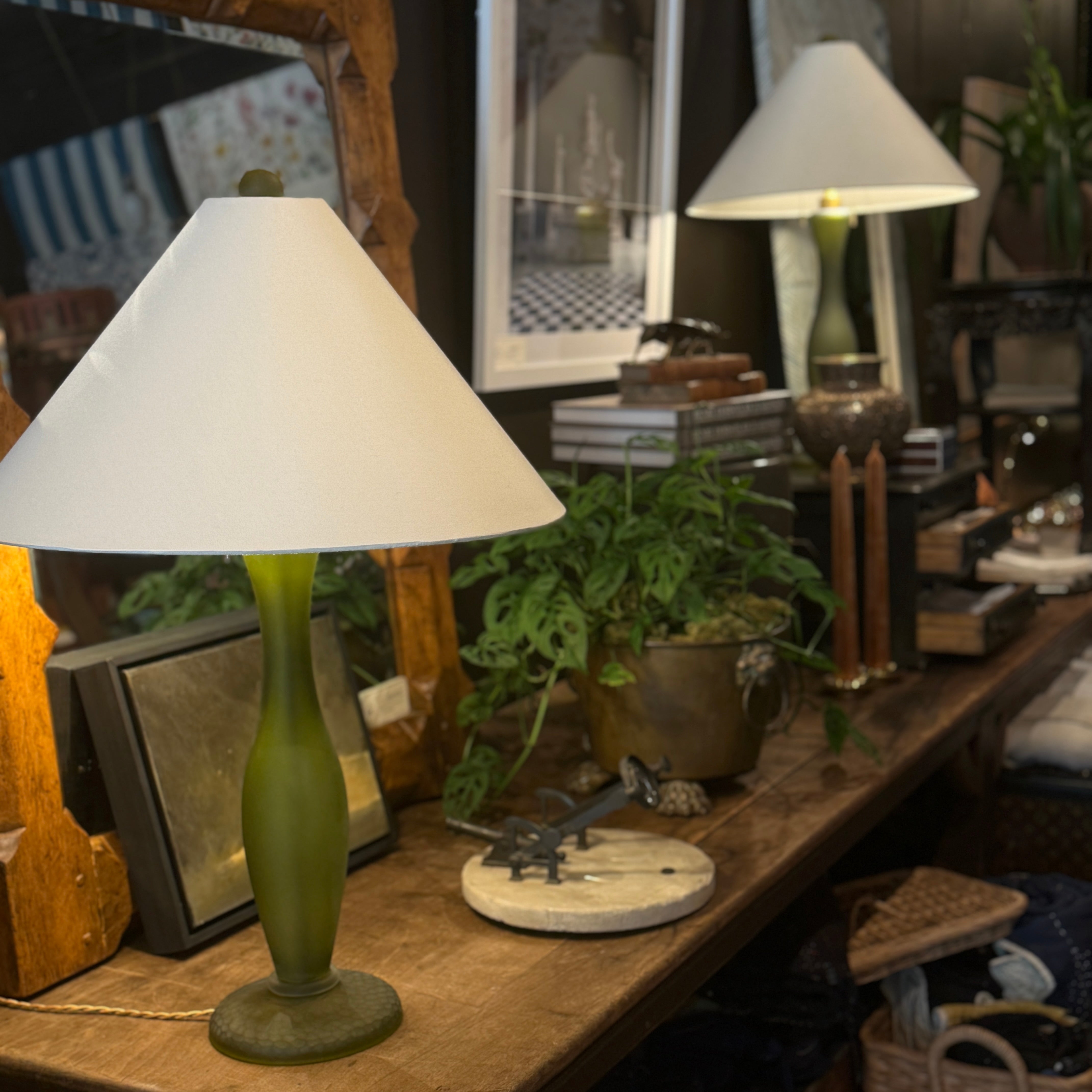 Pair of Donghia Murano Glass Table Lamps c. 1990s