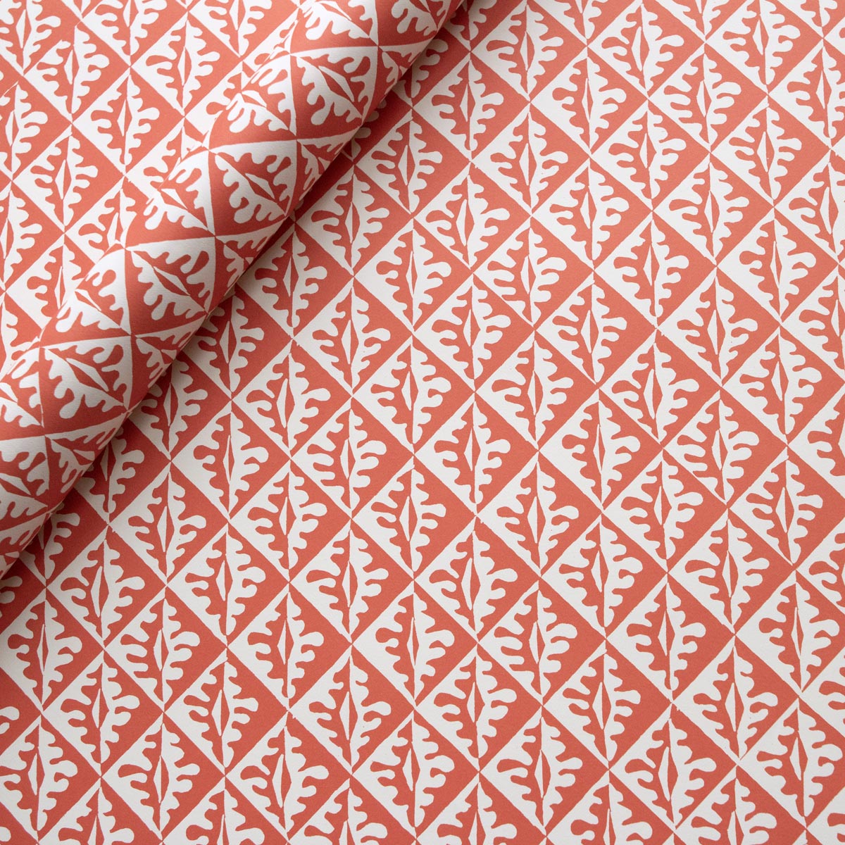 Patterned Paper Oak Leaves Red