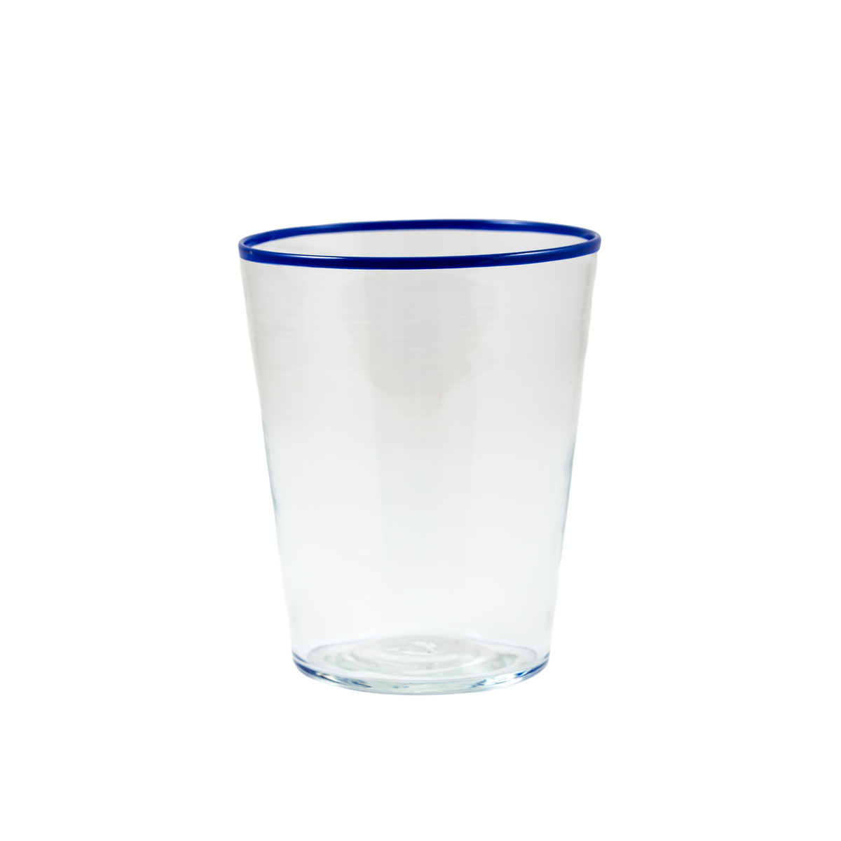 Summer Glass with Blue Rim Set of 2