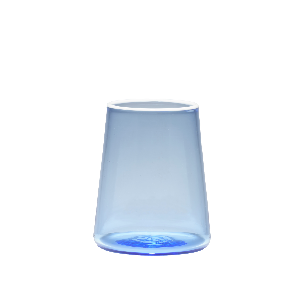 Istranka Light Blue Water Glass with White Rim Set of 2