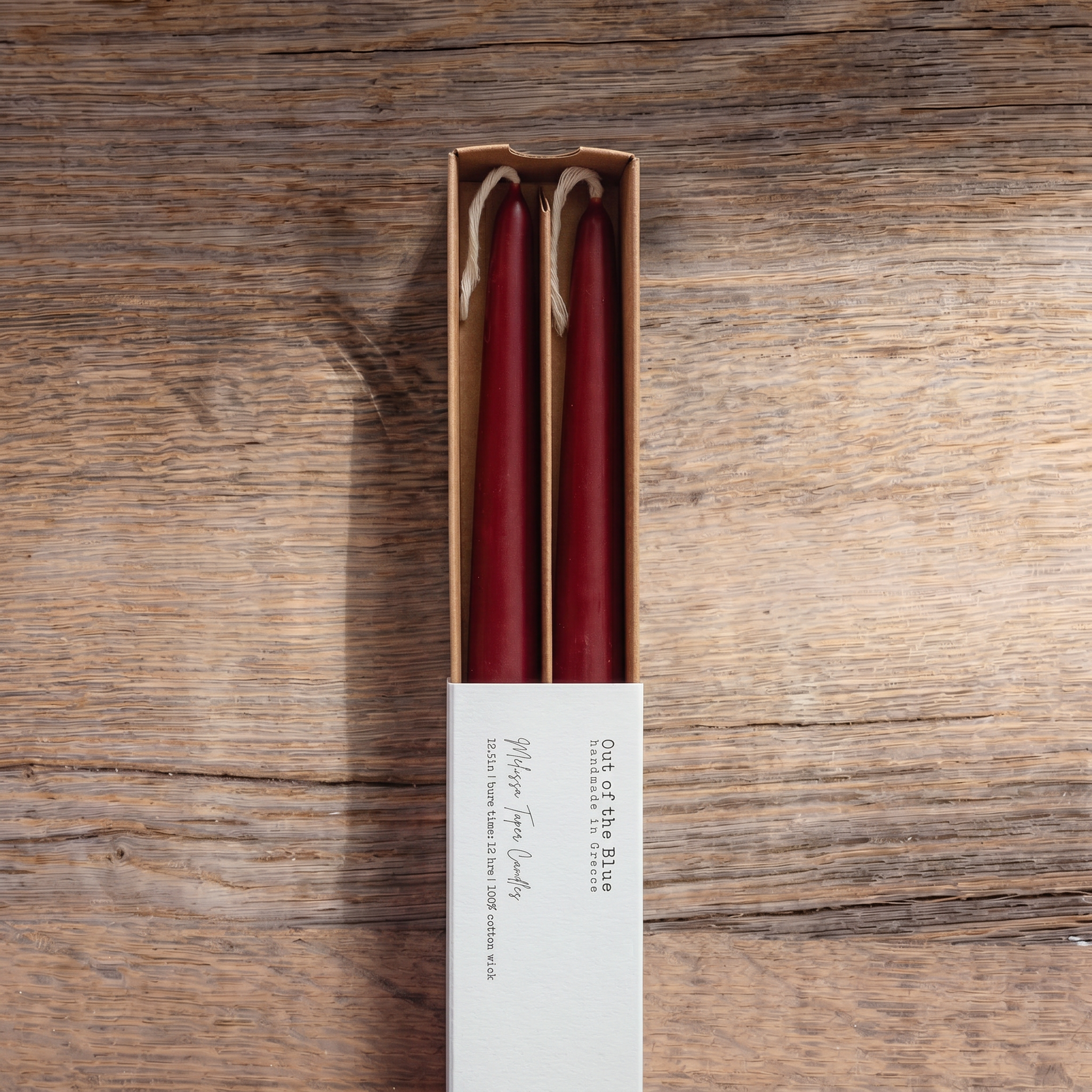 Beeswax Taper Candles, Set of 2