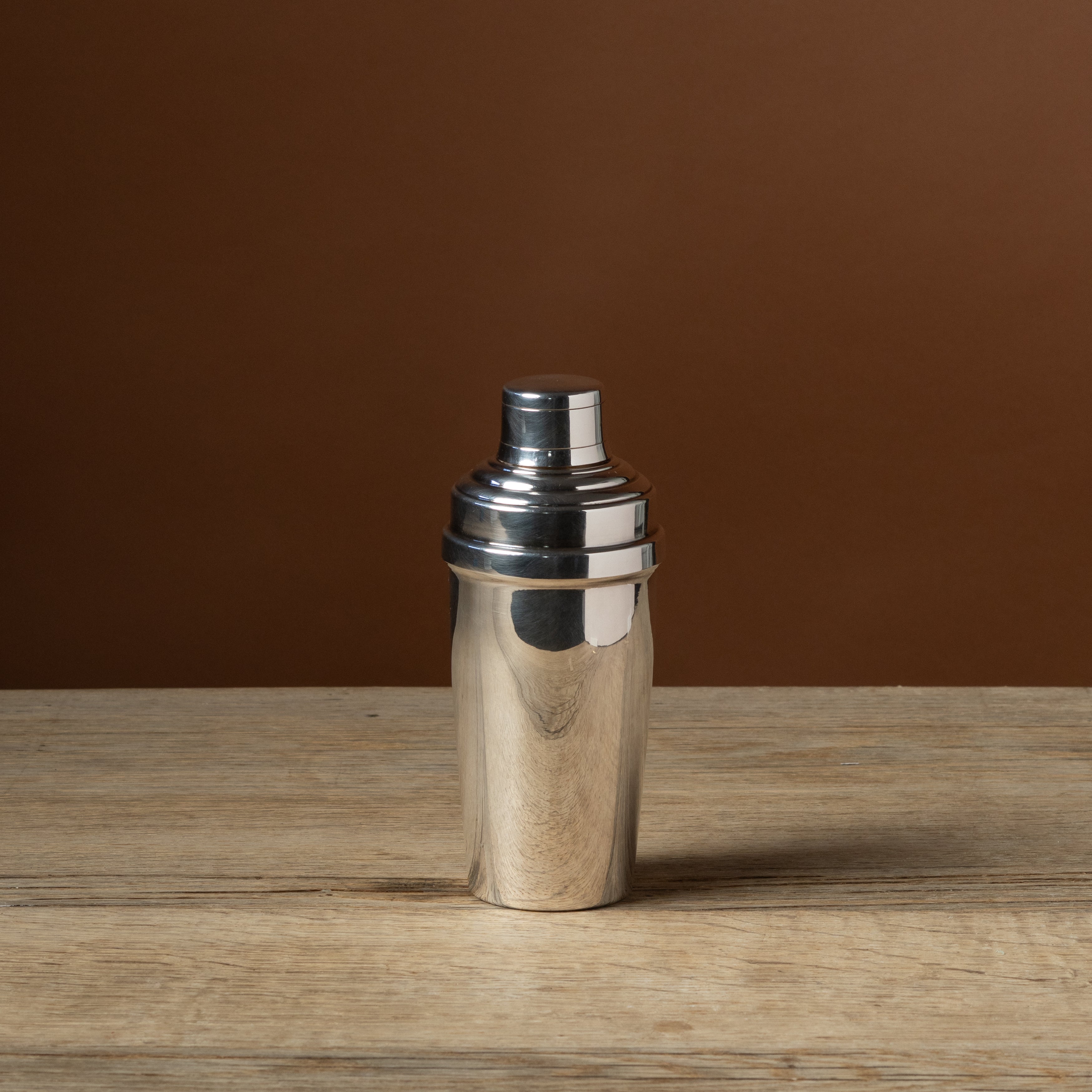 Vintage Deco Stepped Silver Cocktail Shaker
