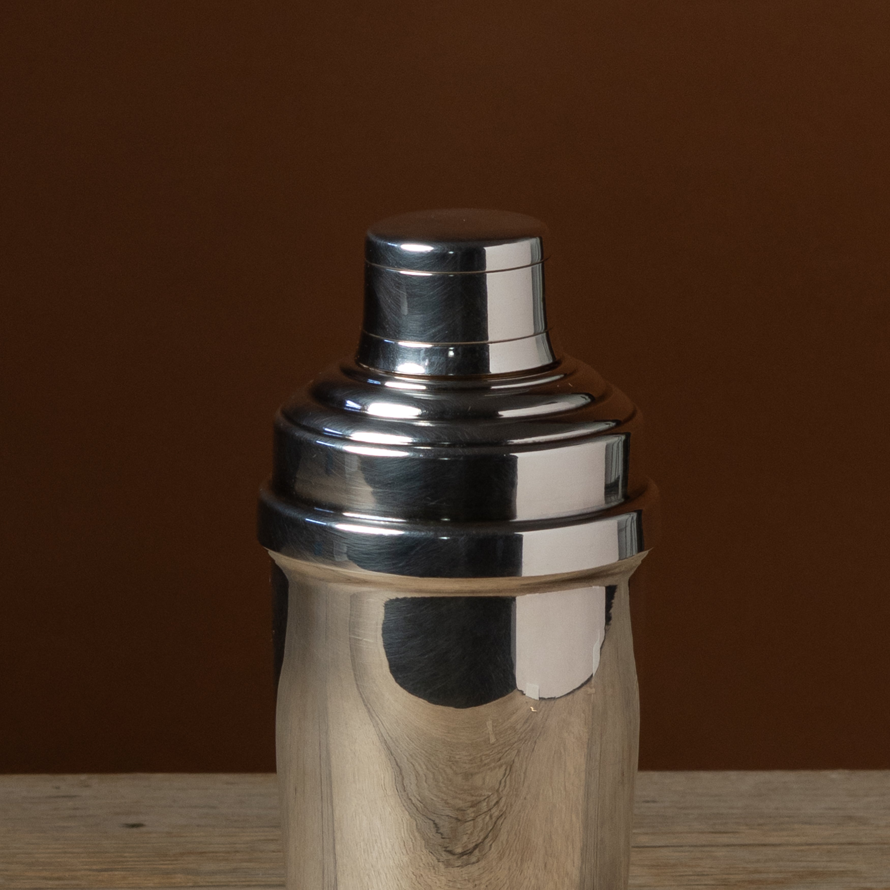 Vintage Deco Stepped Silver Cocktail Shaker