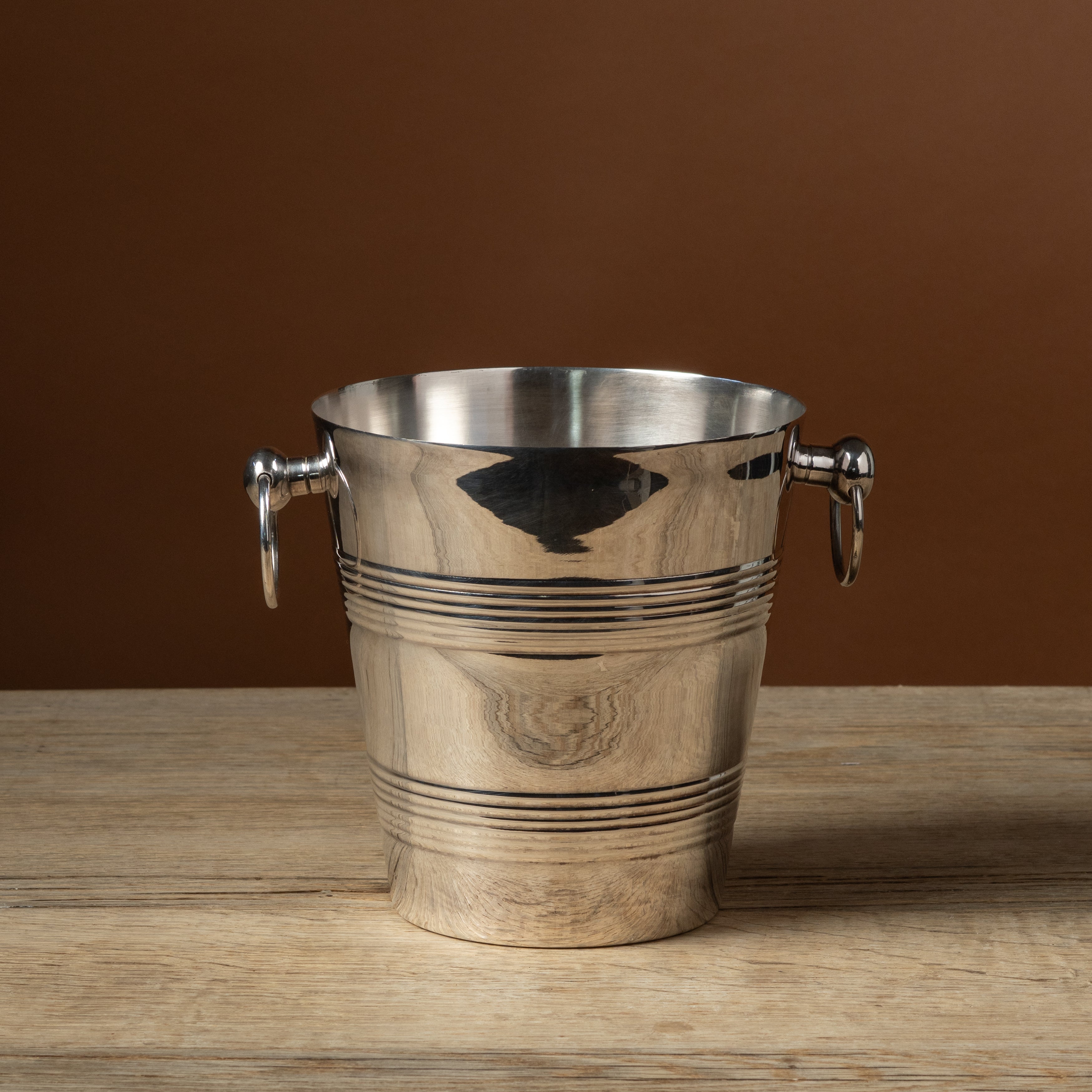Vintage Silver Champagne Bucket with Ring Handles