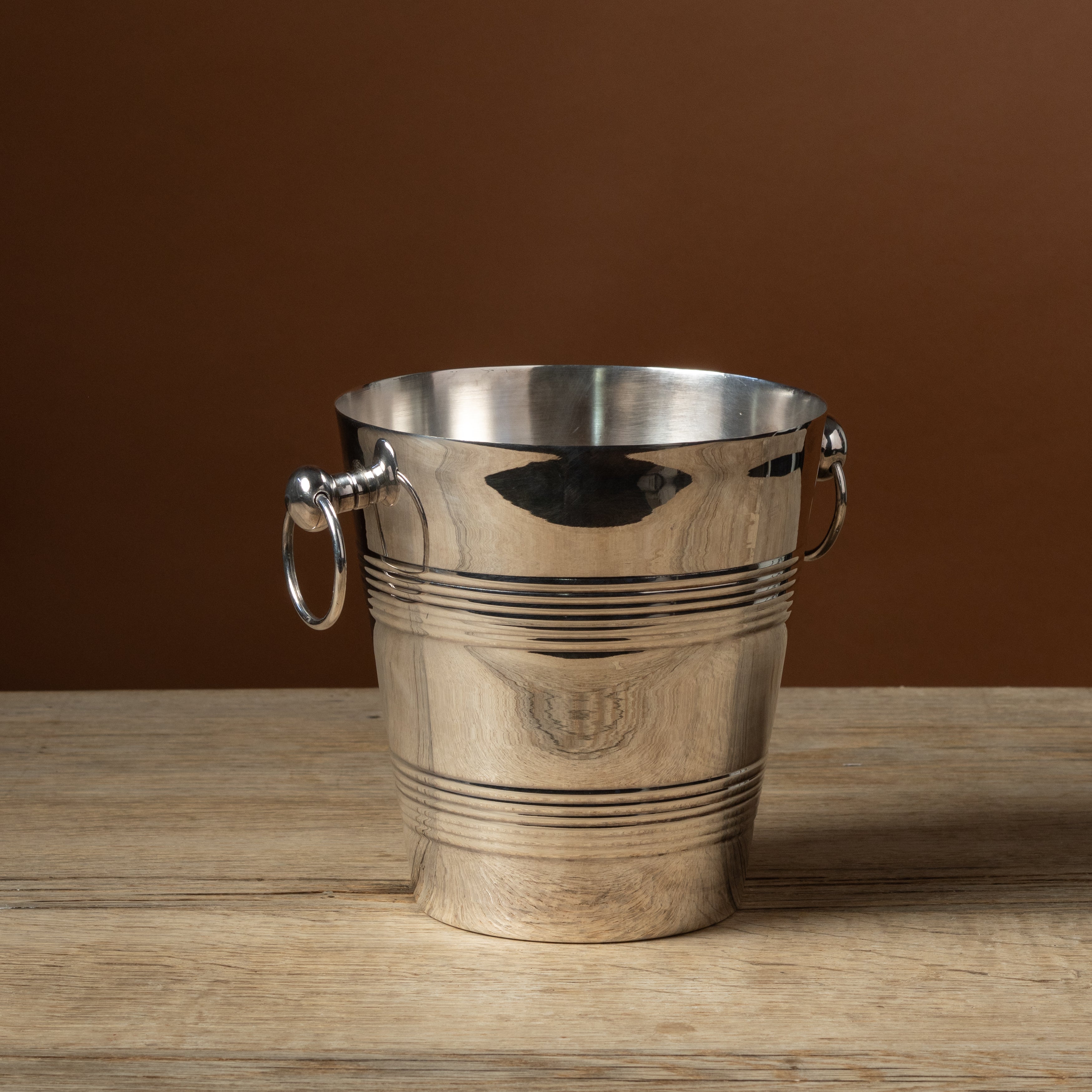 Vintage Silver Champagne Bucket with Ring Handles