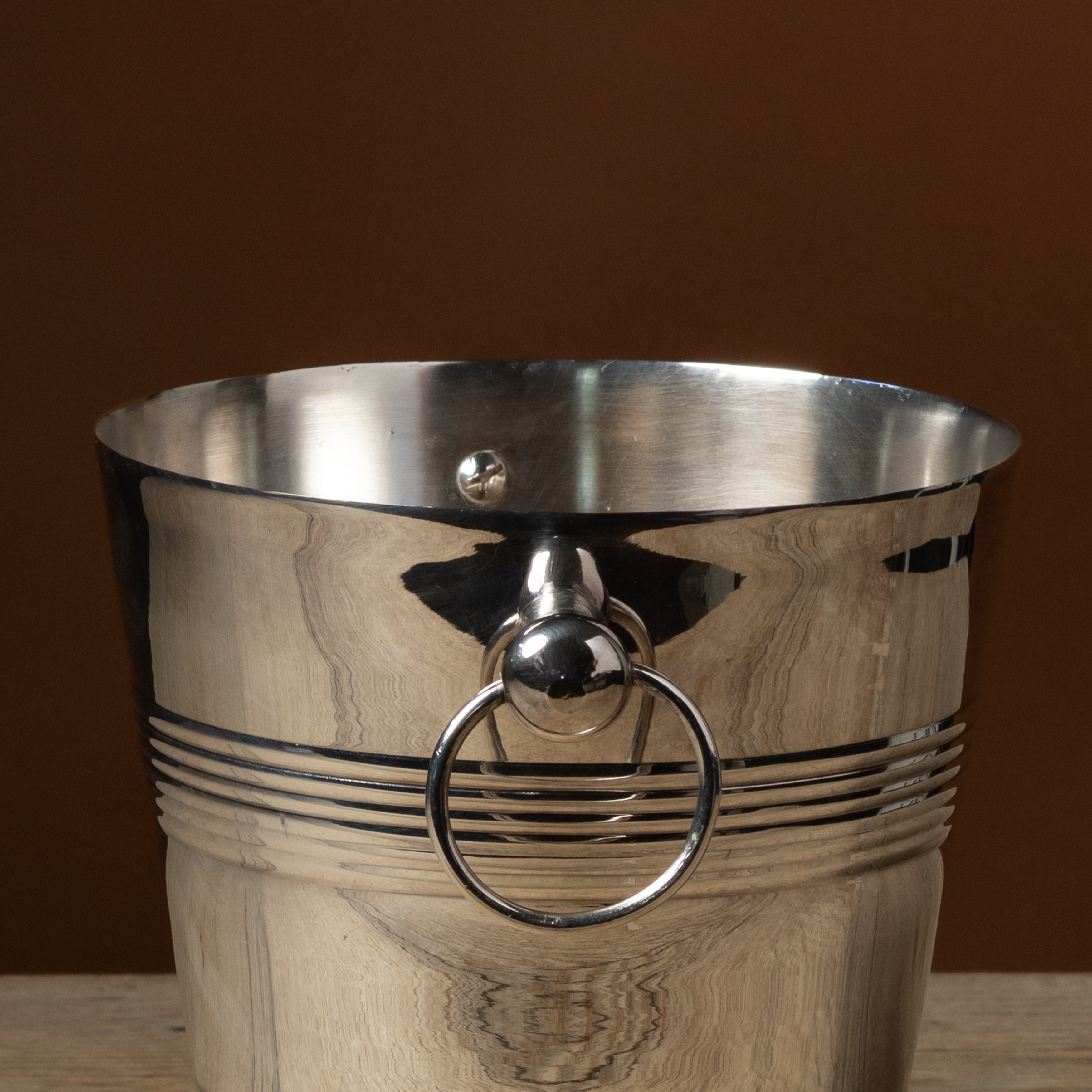 Vintage Silver Champagne Bucket with Ring Handles