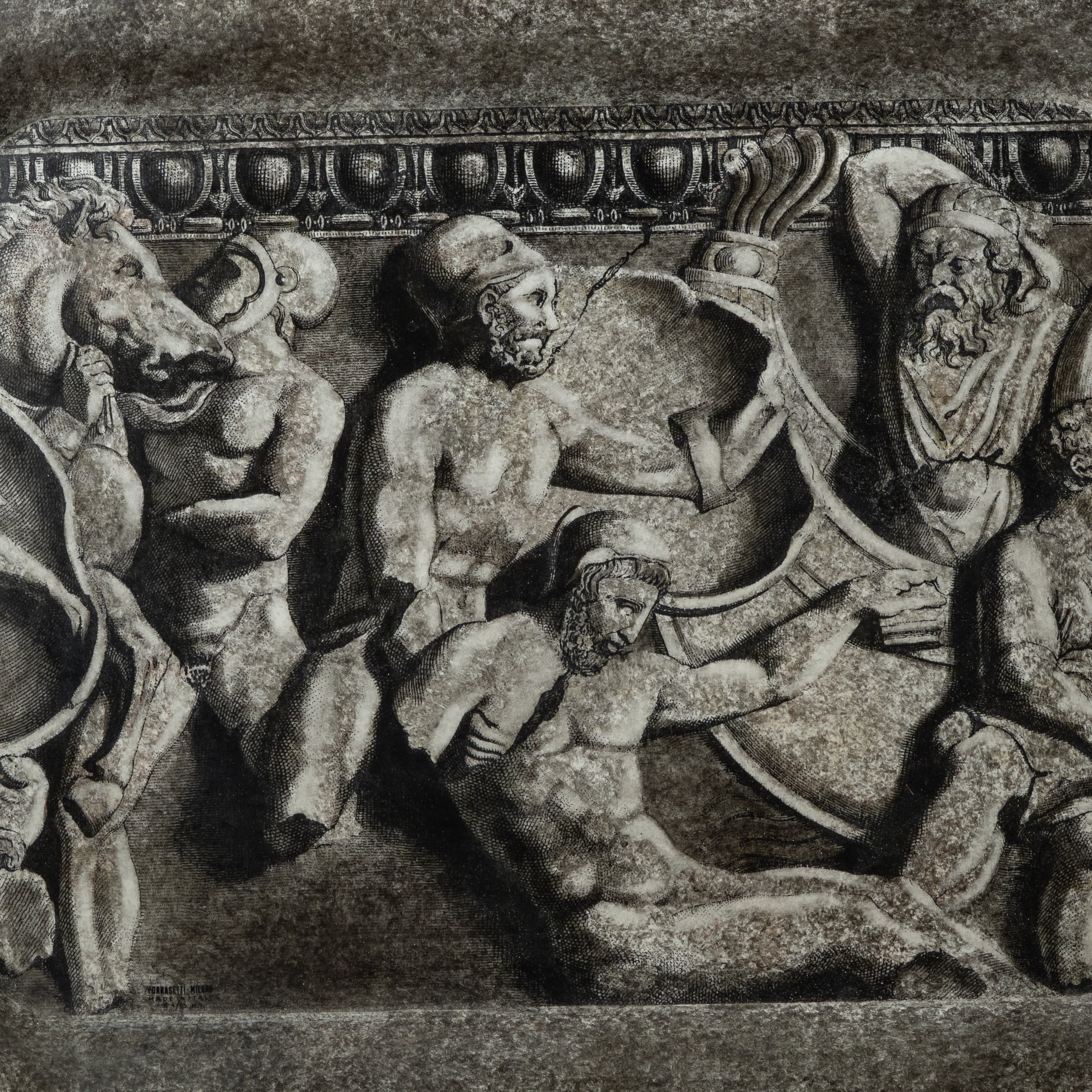 20th C. "Bassorilievo" Tray attr. Piero Fornasetti