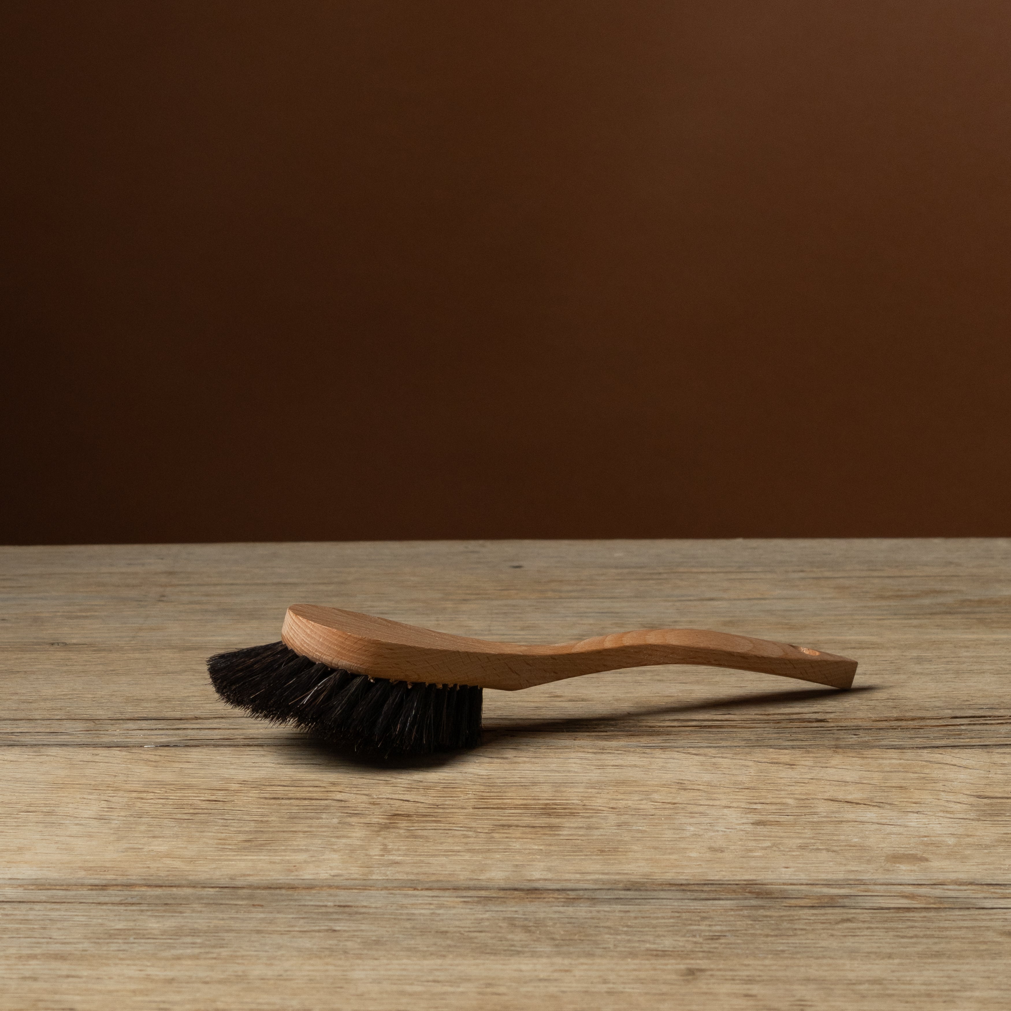 Large Black Horsehair Head Dish Brush