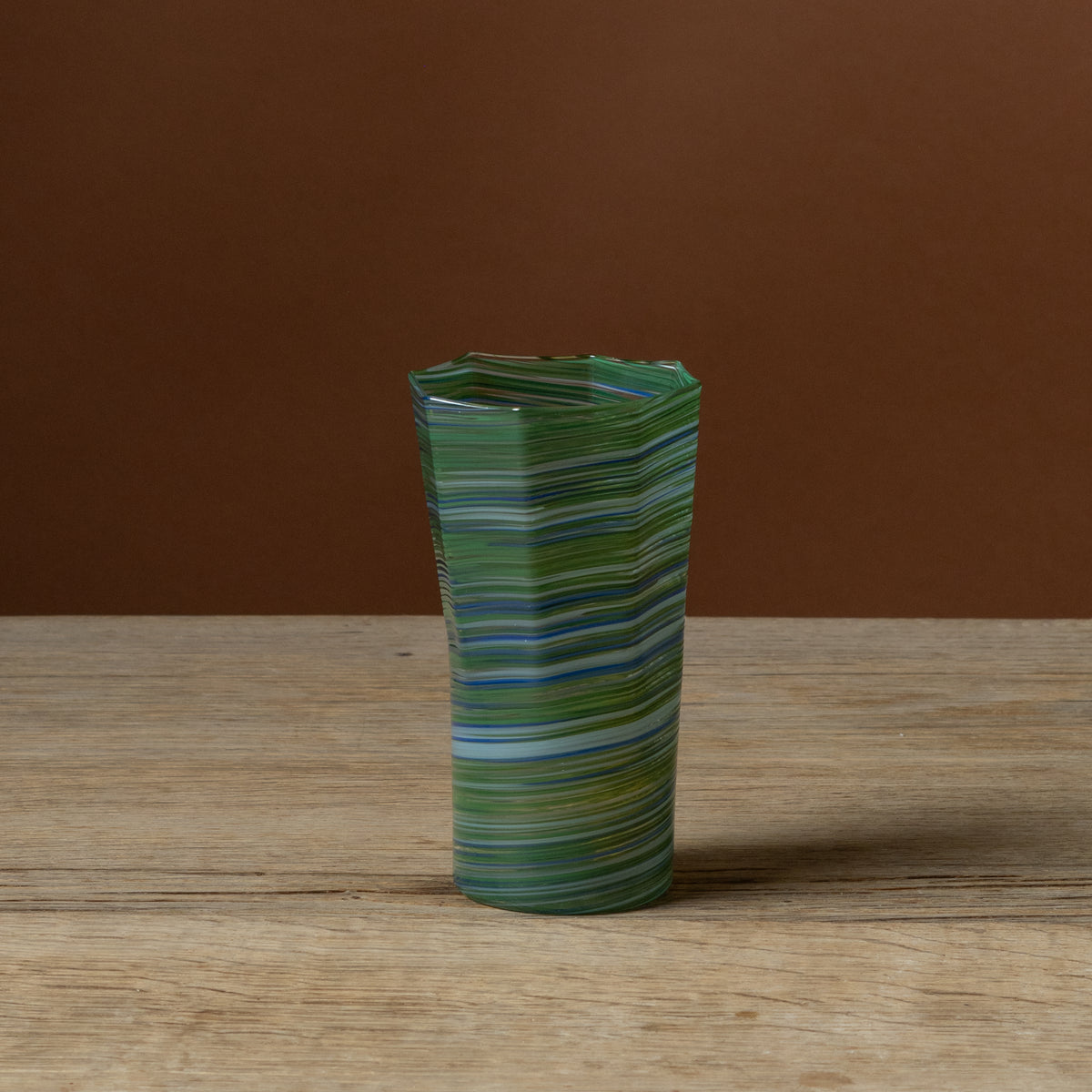 Avocado Mix Octagonal Tall Glass