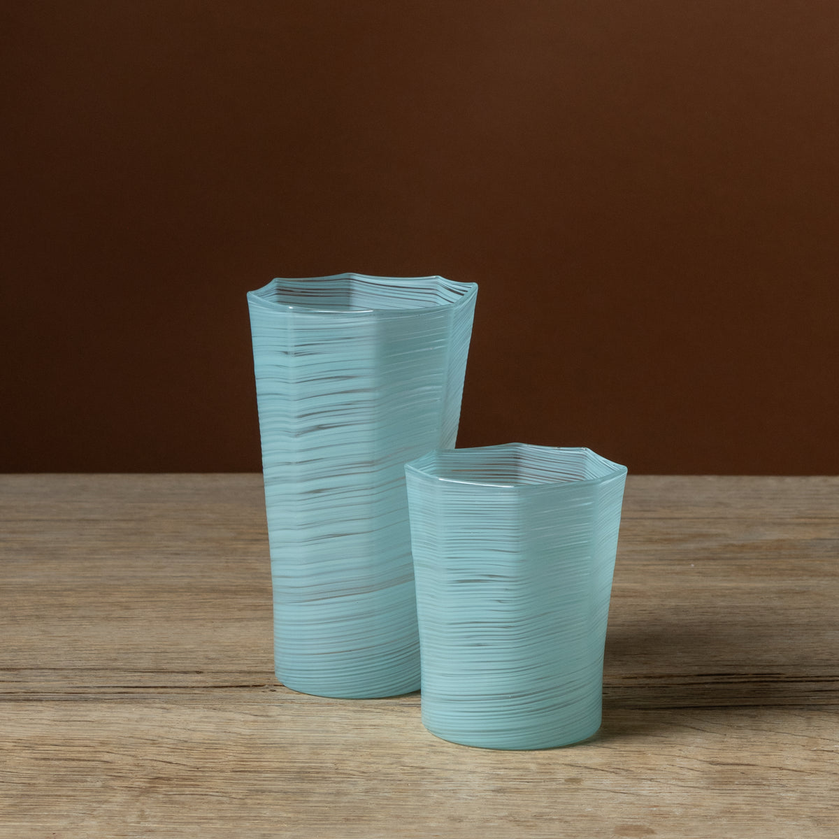 Celadon Octagonal Short Glass