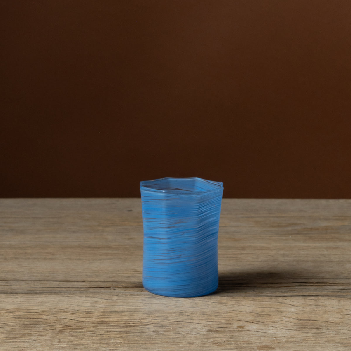 Dutch Blue Octagonal Short Glass