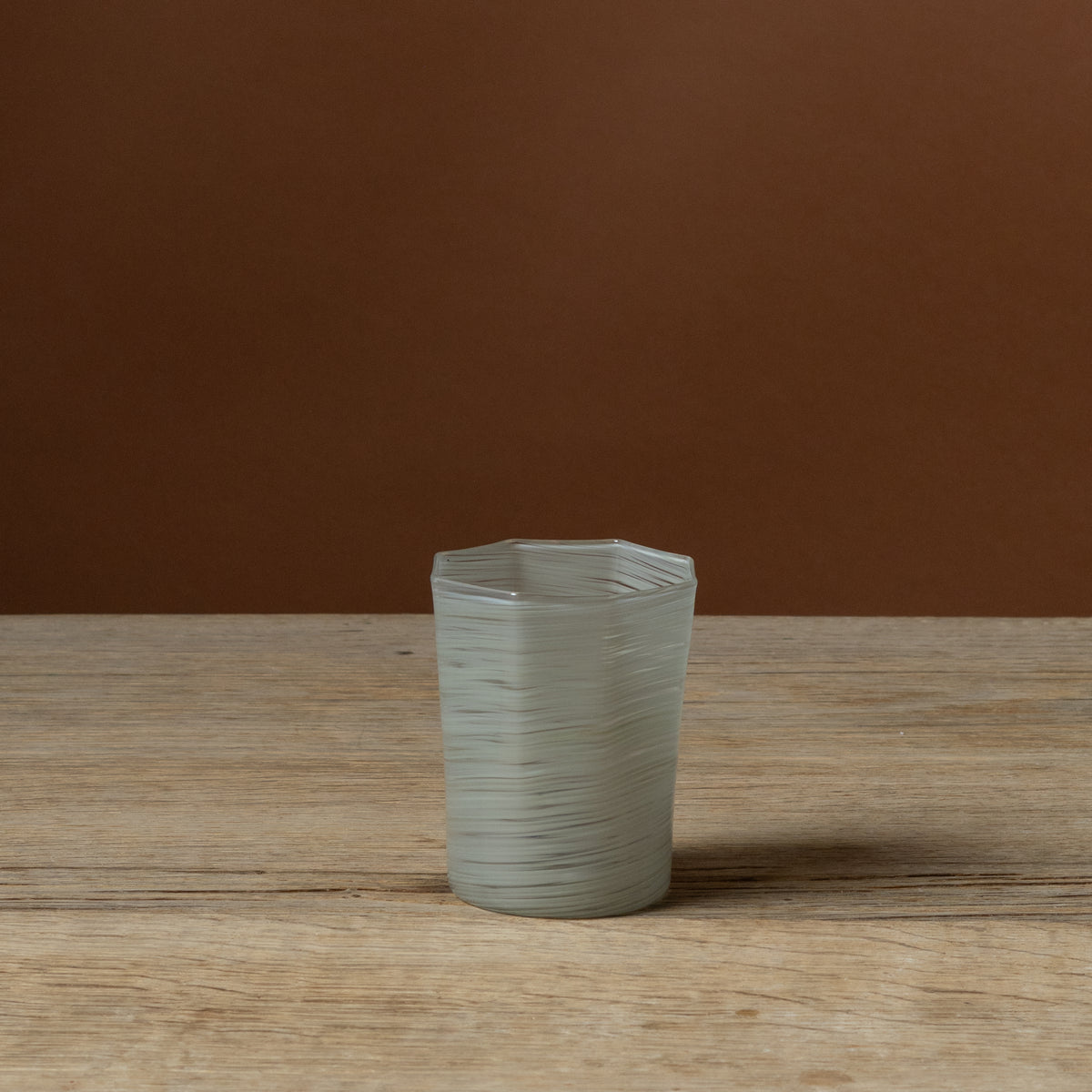 Gray Octagonal Short Glass