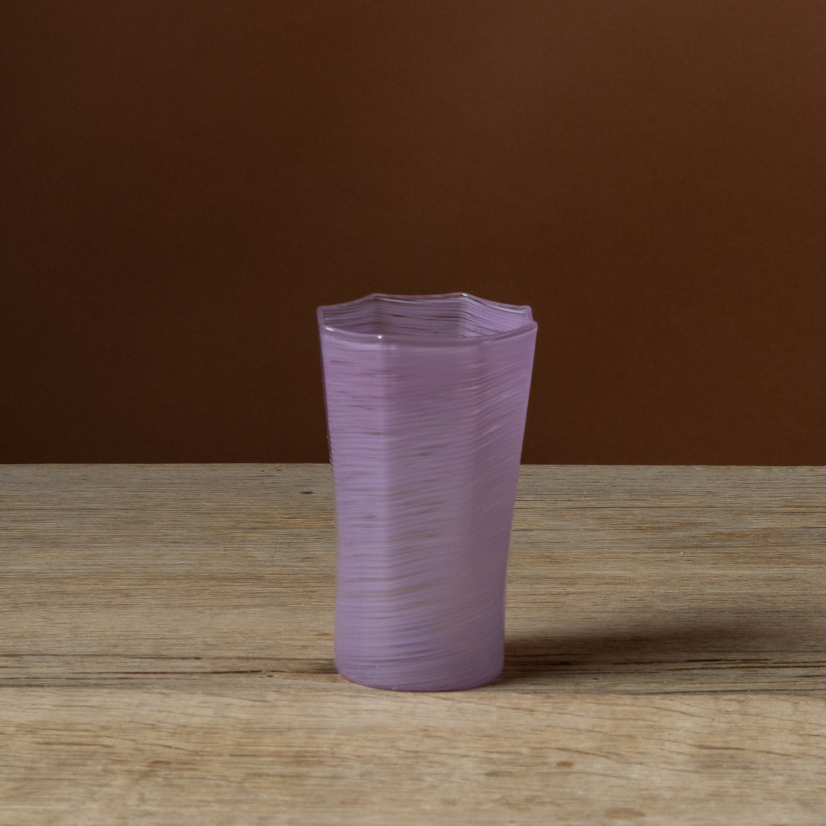 Lilac Octagonal Tall Glass