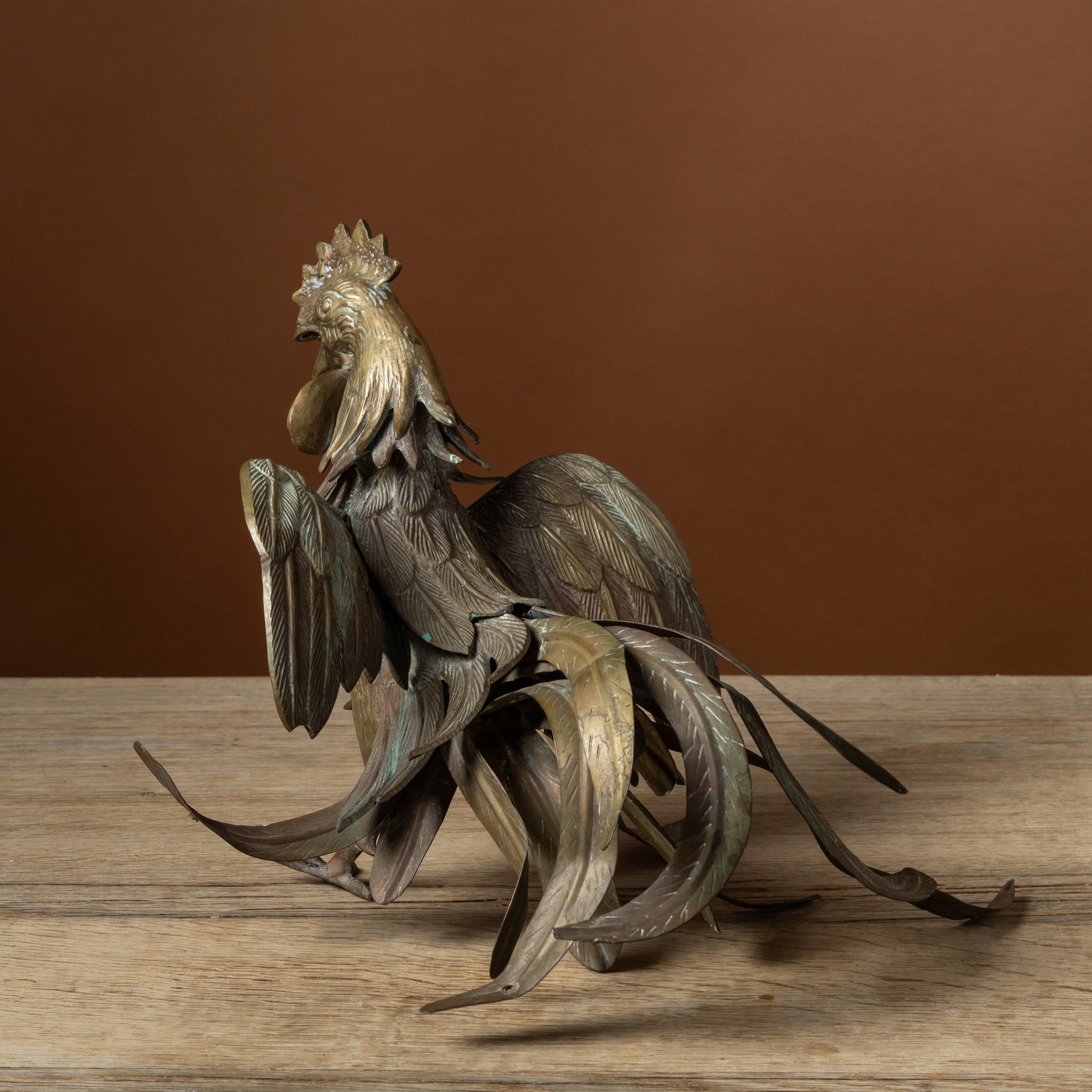 Animalier Brass Fighting Cock
