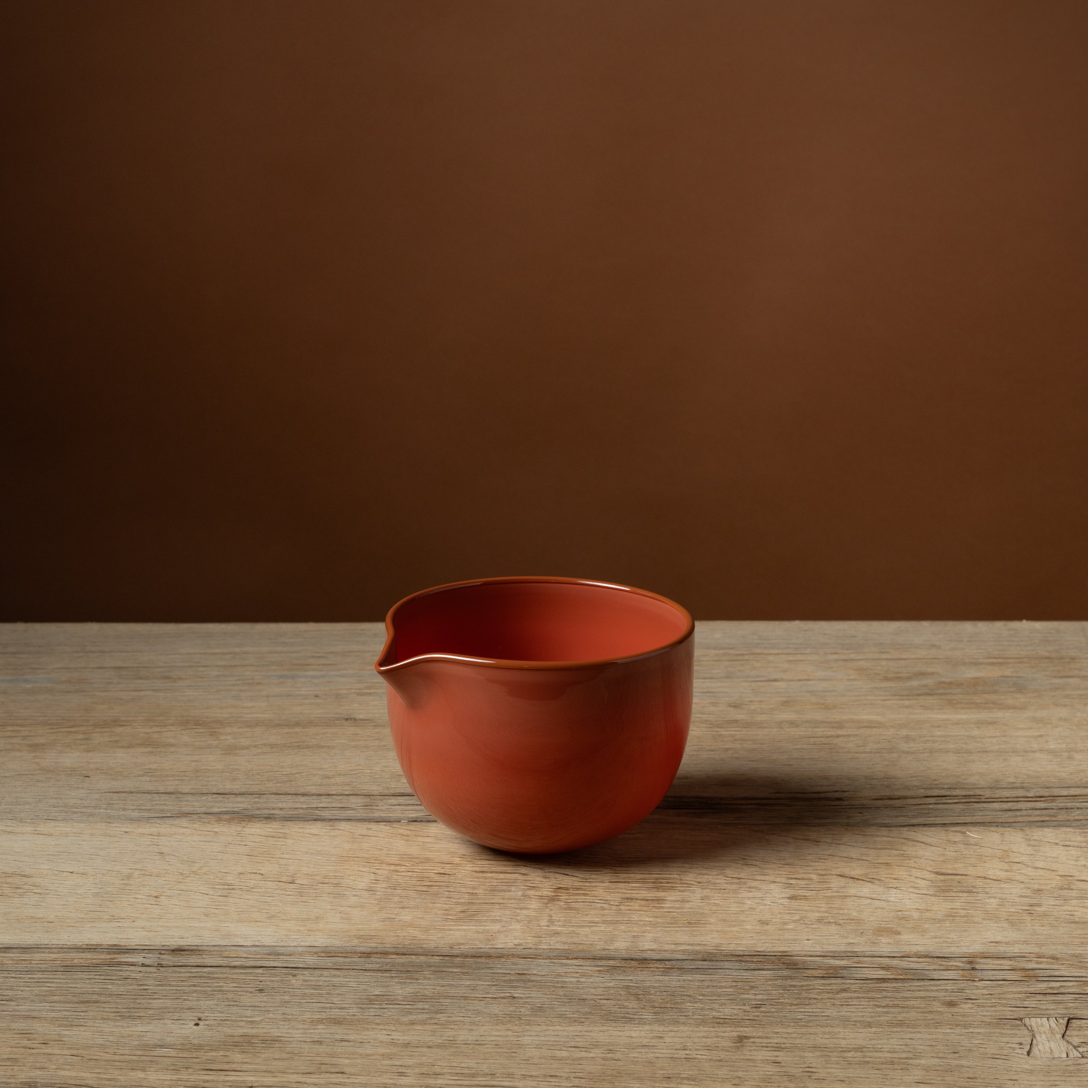 Paprika Hand-Blown Glass Spout Bowl