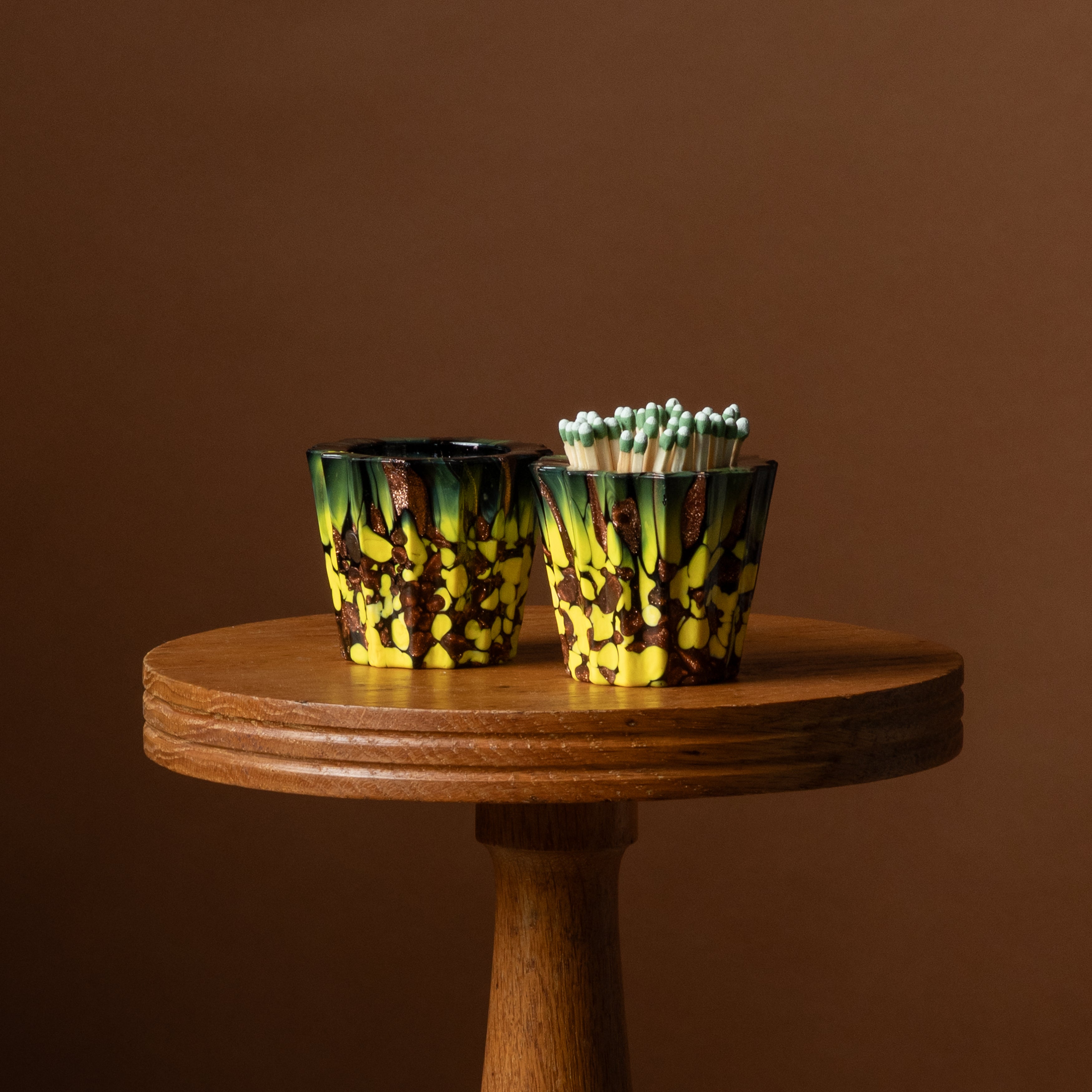 Mid-Century Murano Spatter Glass Match Holder