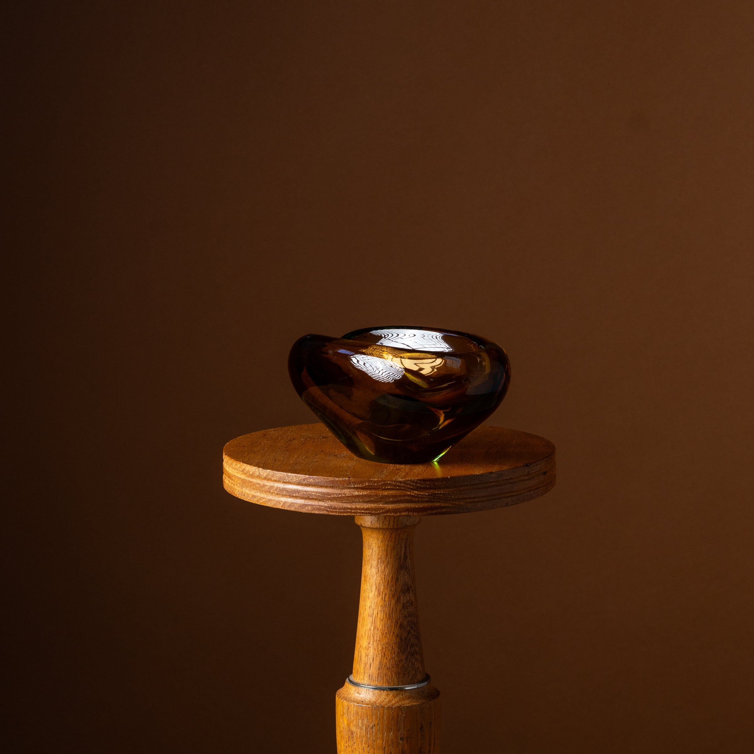 Amber & Aqua Murano Glass Ashtray