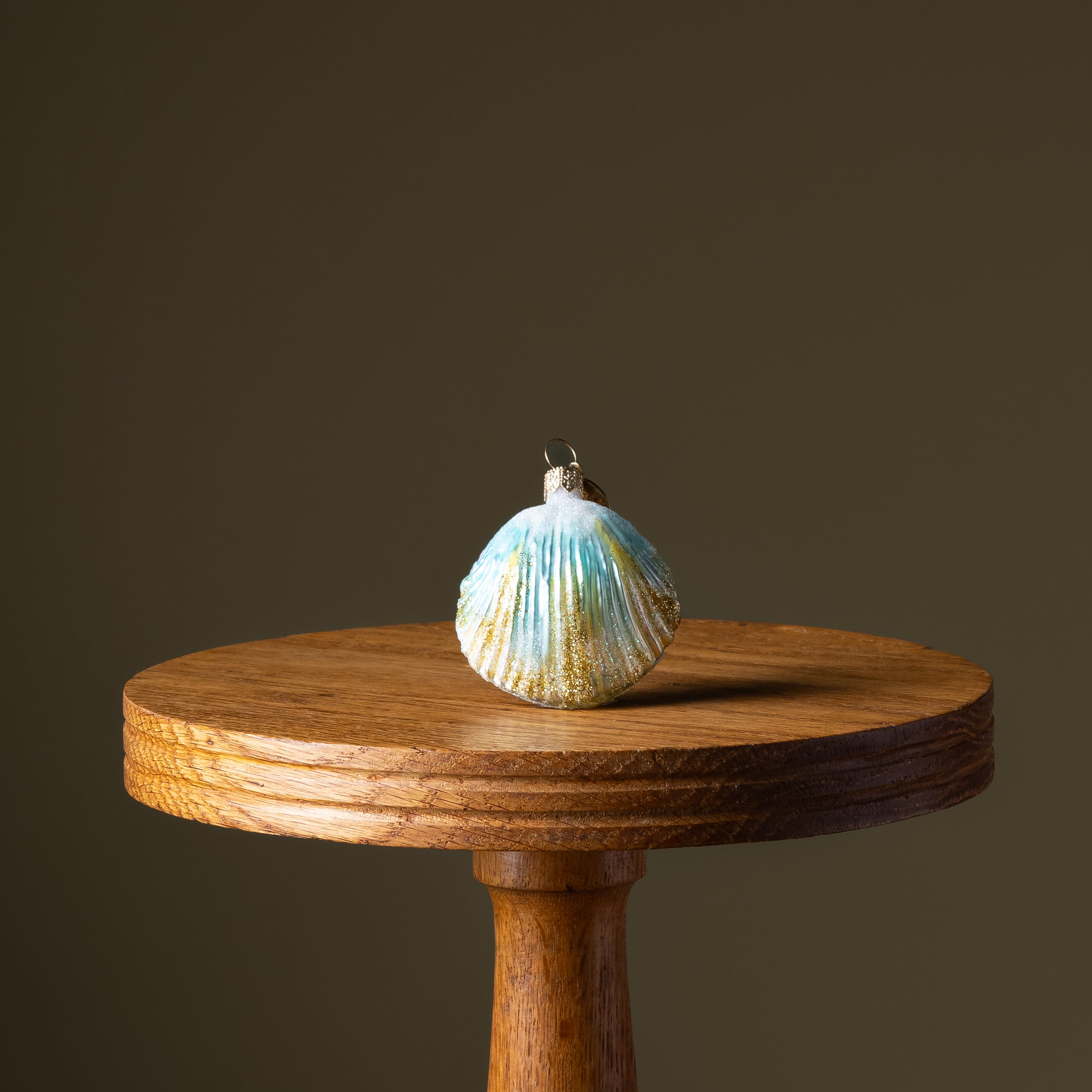 Tie-Dye Clam Shell Glass Ornament