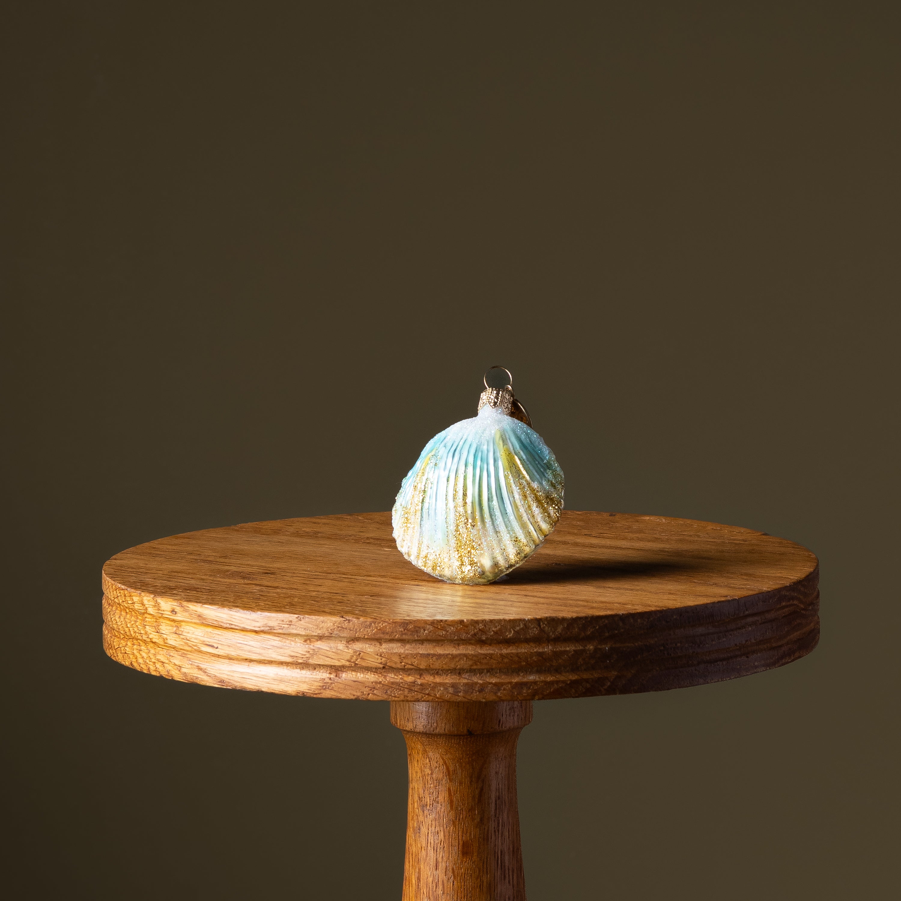 Tie-Dye Clam Shell Glass Ornament