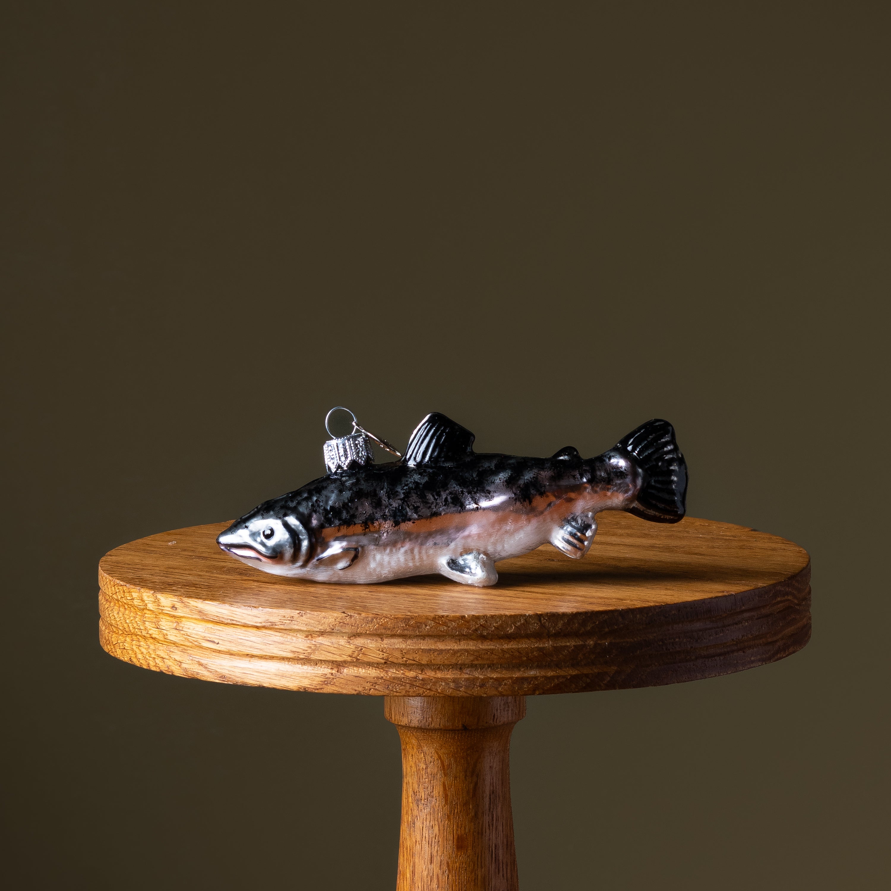 Rainbow Trout Fish Glass Ornament