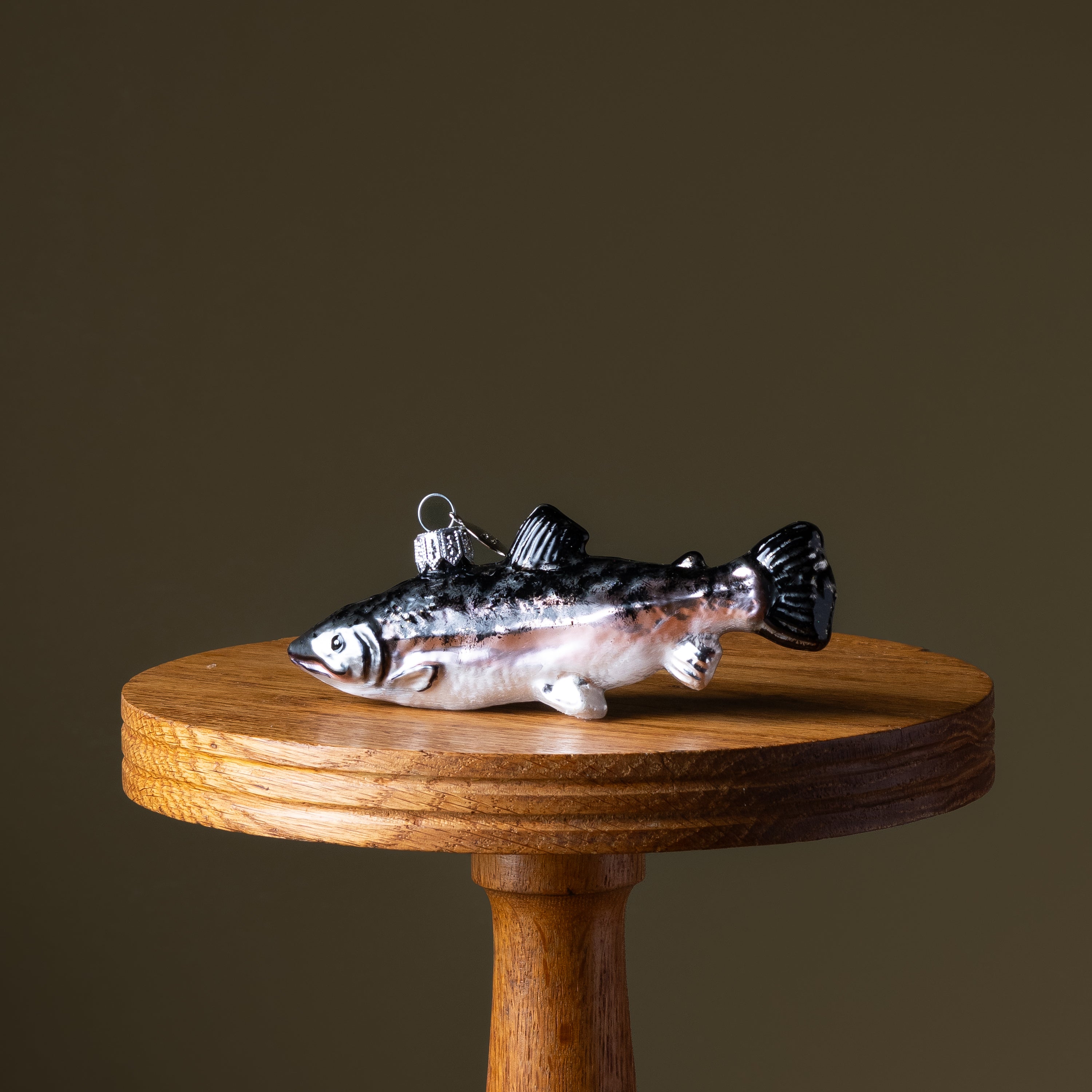 Rainbow Trout Fish Glass Ornament