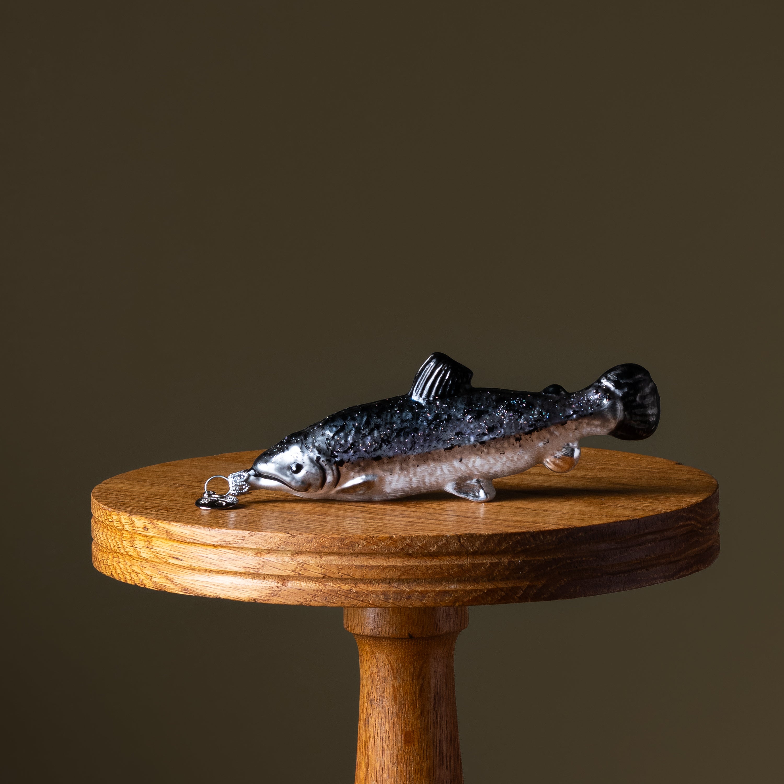 Salmon Fish Glass Ornament