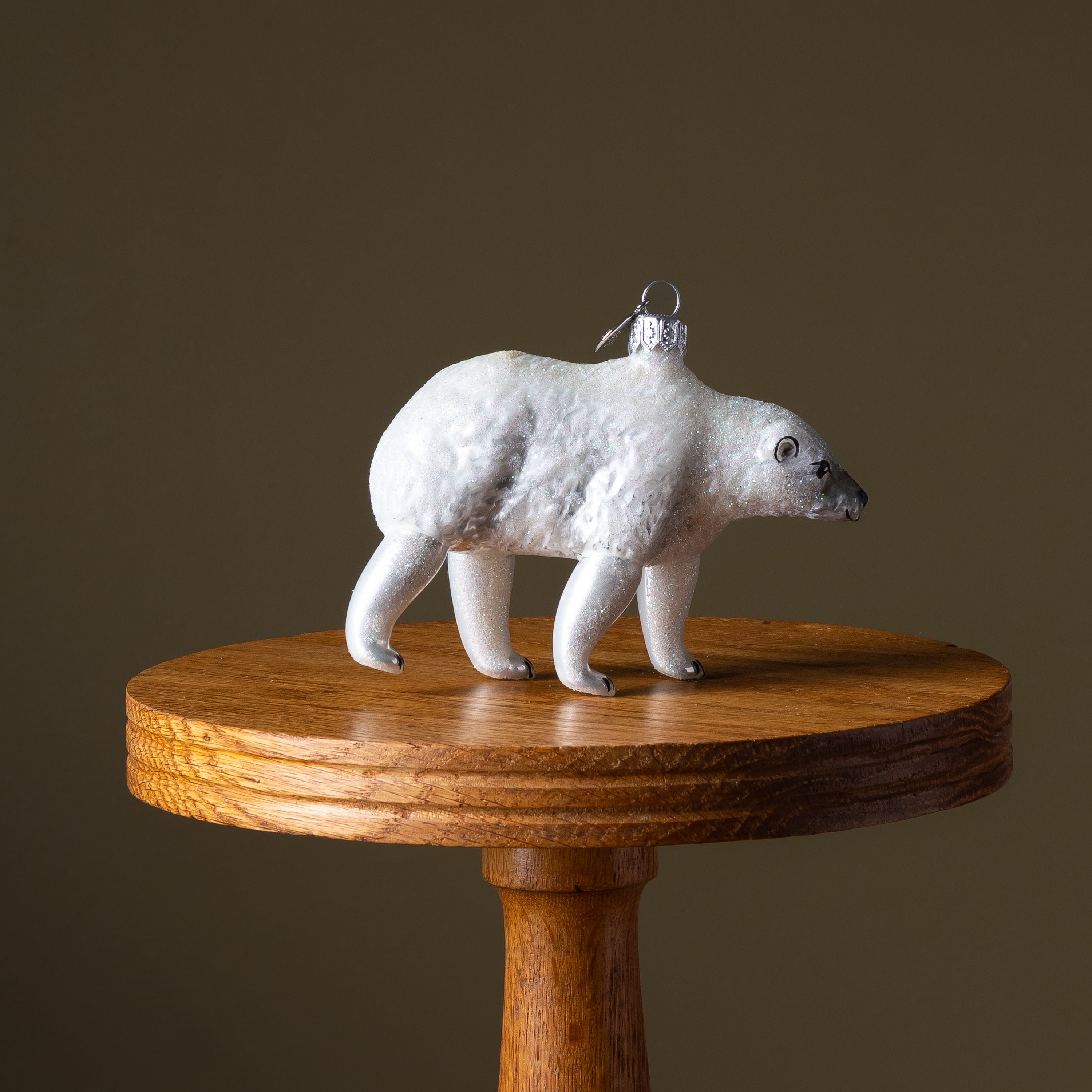 Polar Bear Glass Ornament