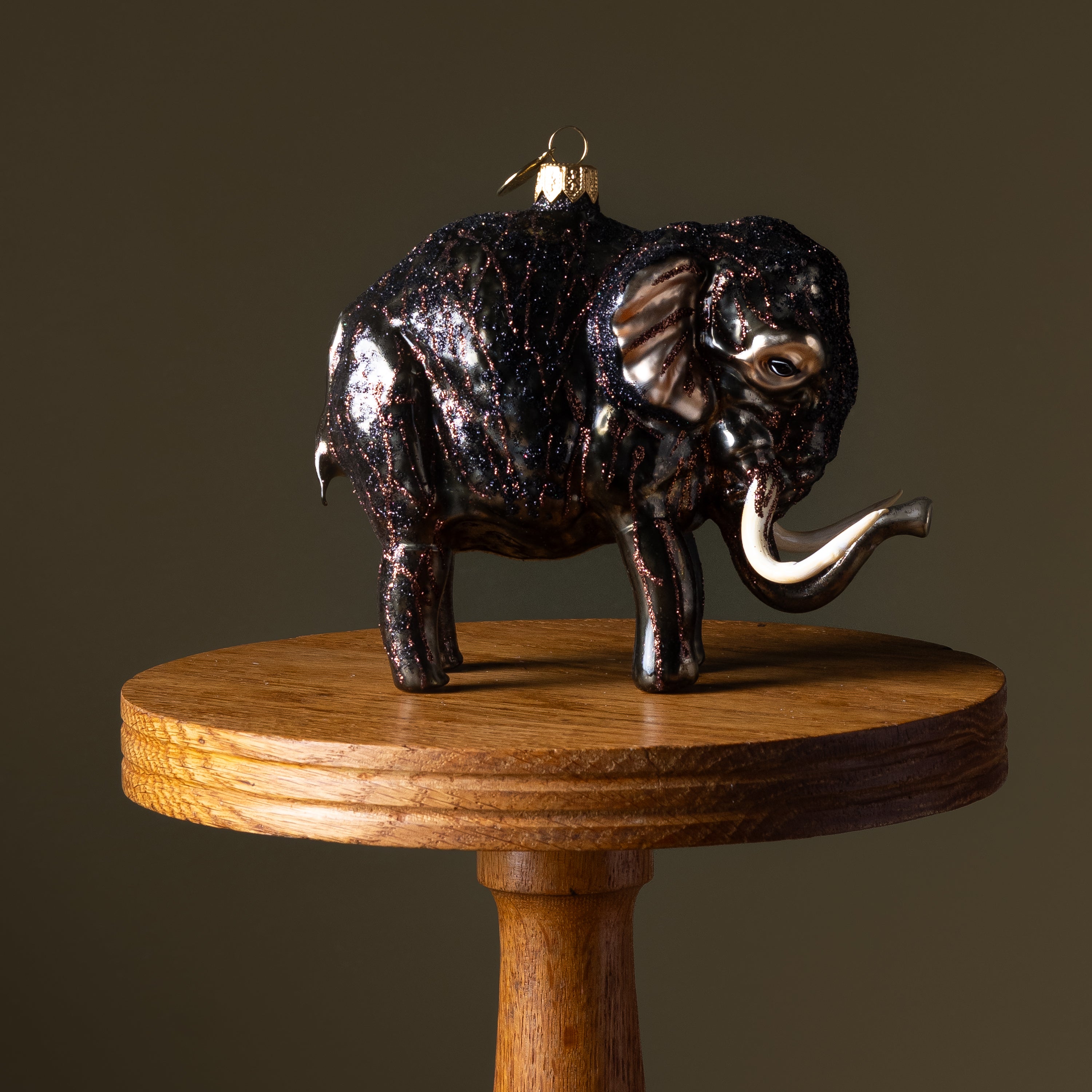 Elephant Glass Ornament