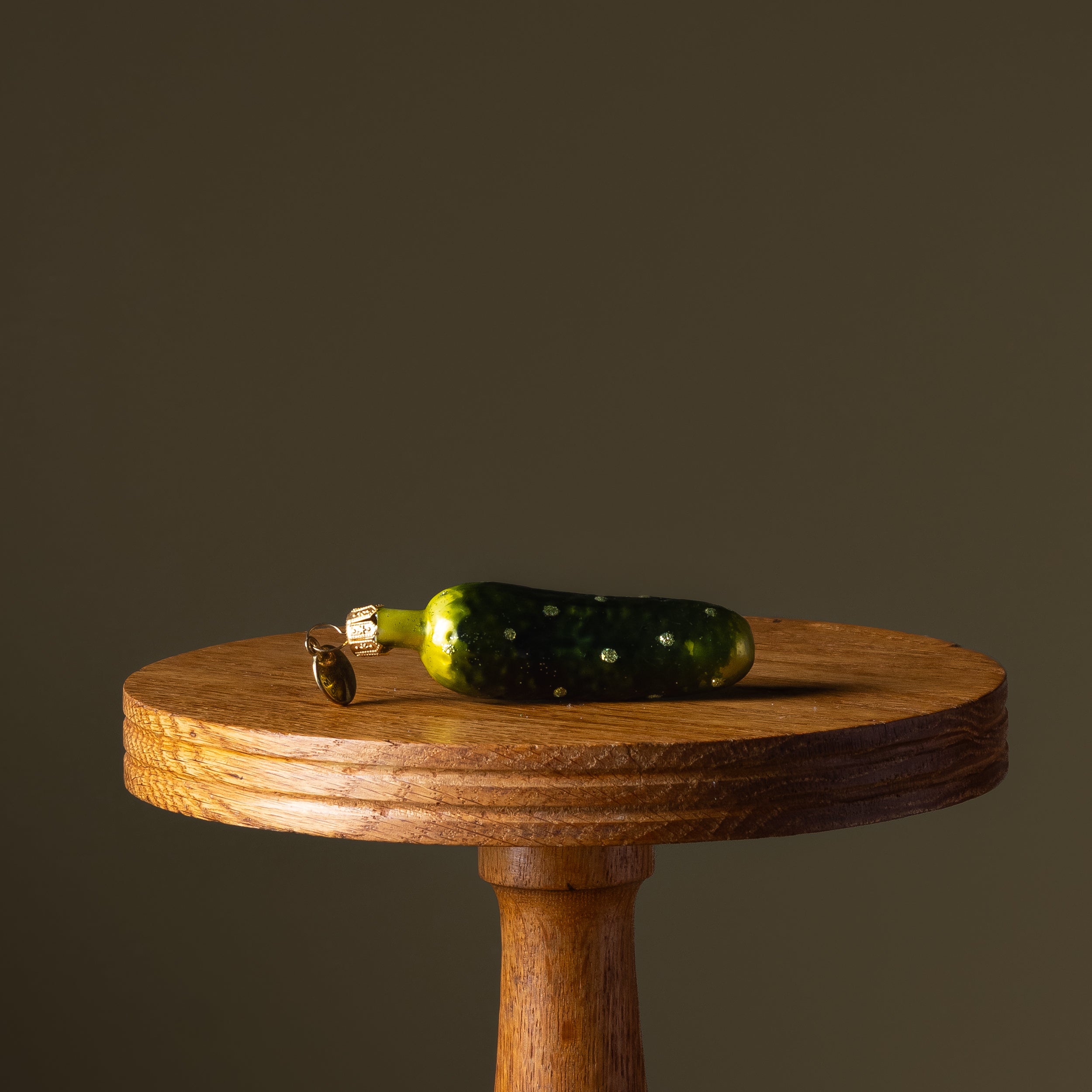 Small Spotted Pickle Glass Ornament