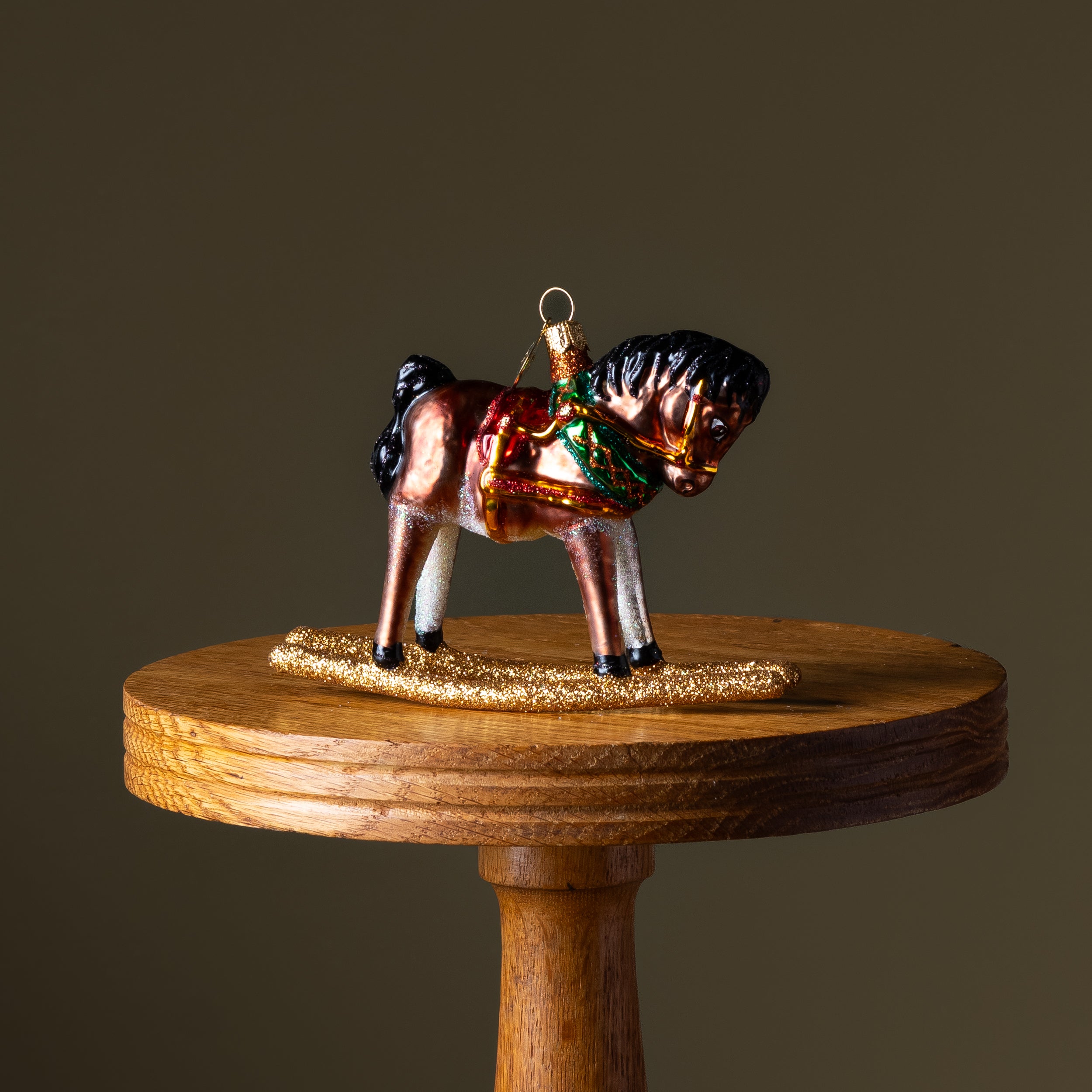 Rocking Horse Glass Ornament