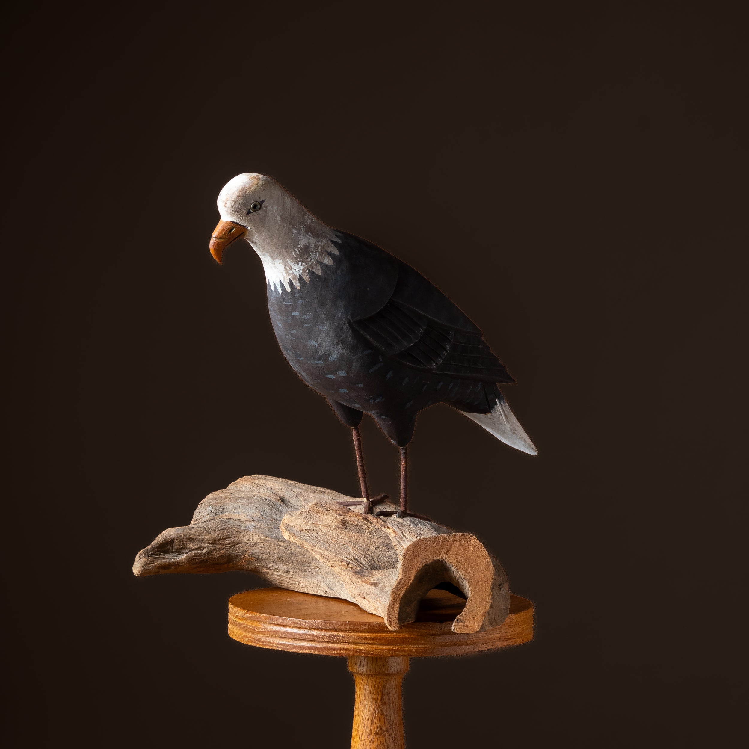 American Folk Art Carved Eagle with Painted Plumage