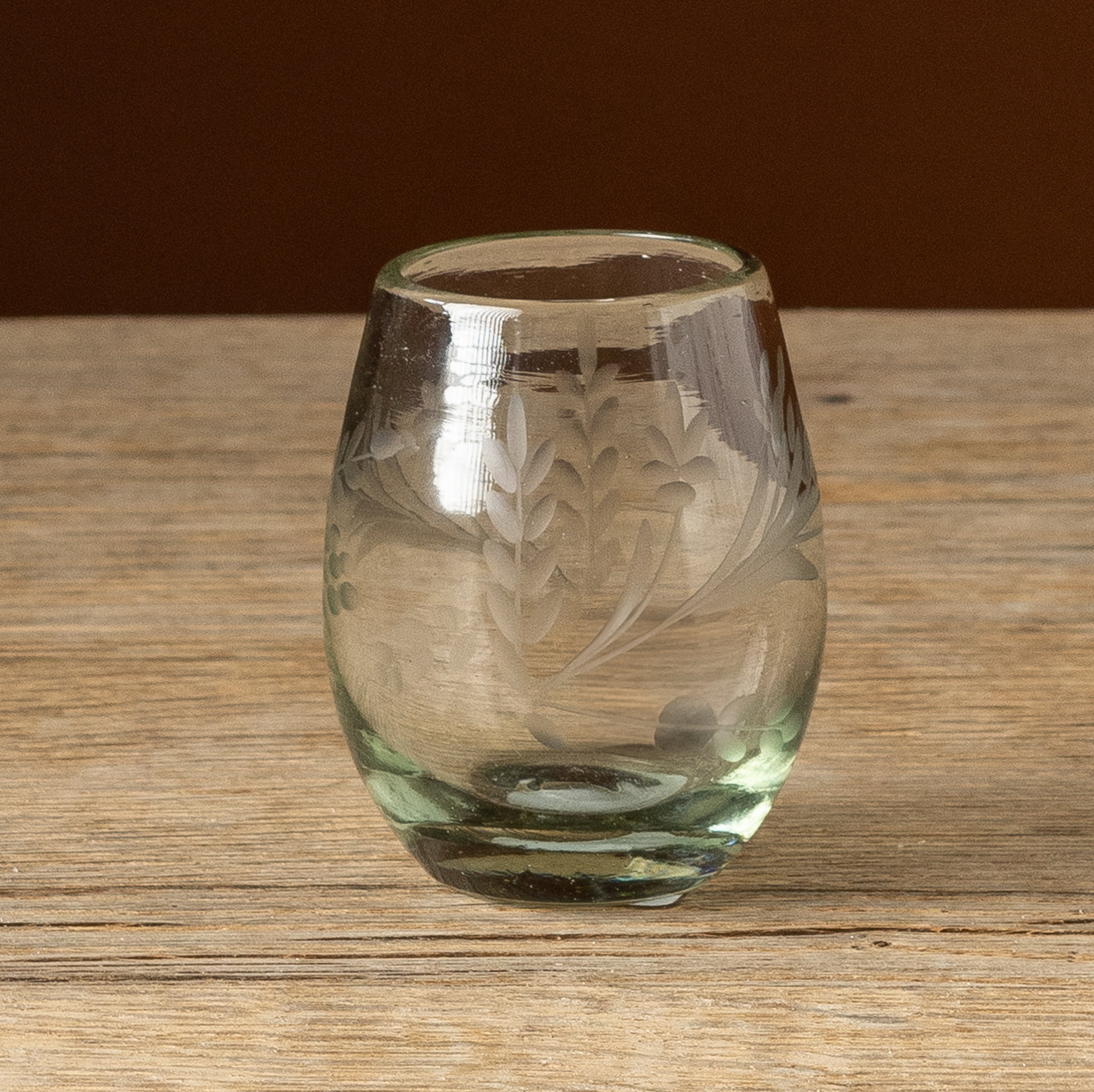 Oval Etched Glass