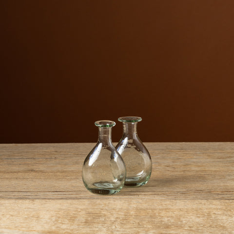 Clear Curved Bud Vase