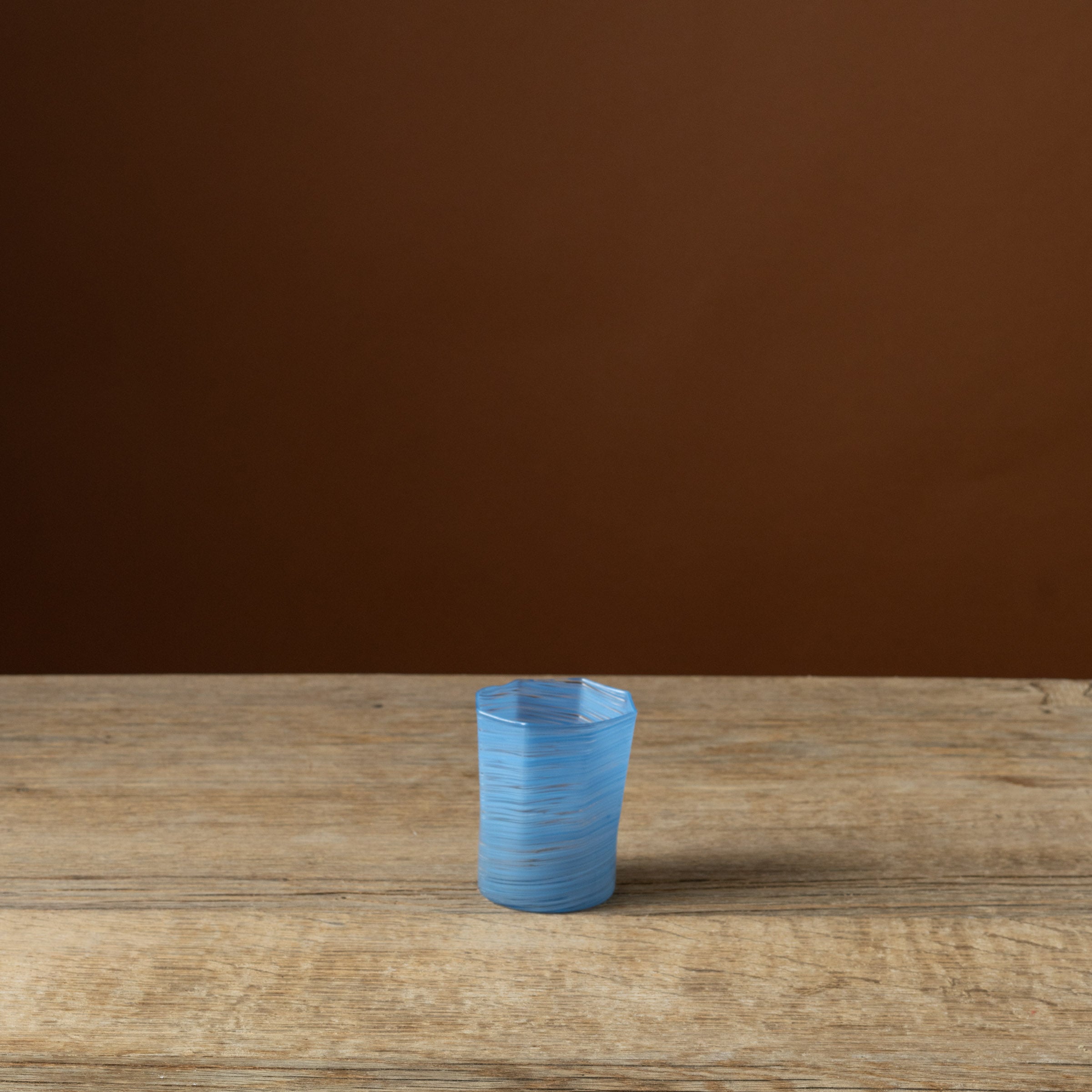 Dutch Blue Octagonal Short Glass