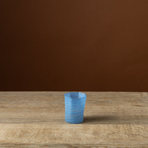 Dutch Blue Octagonal Short Glass