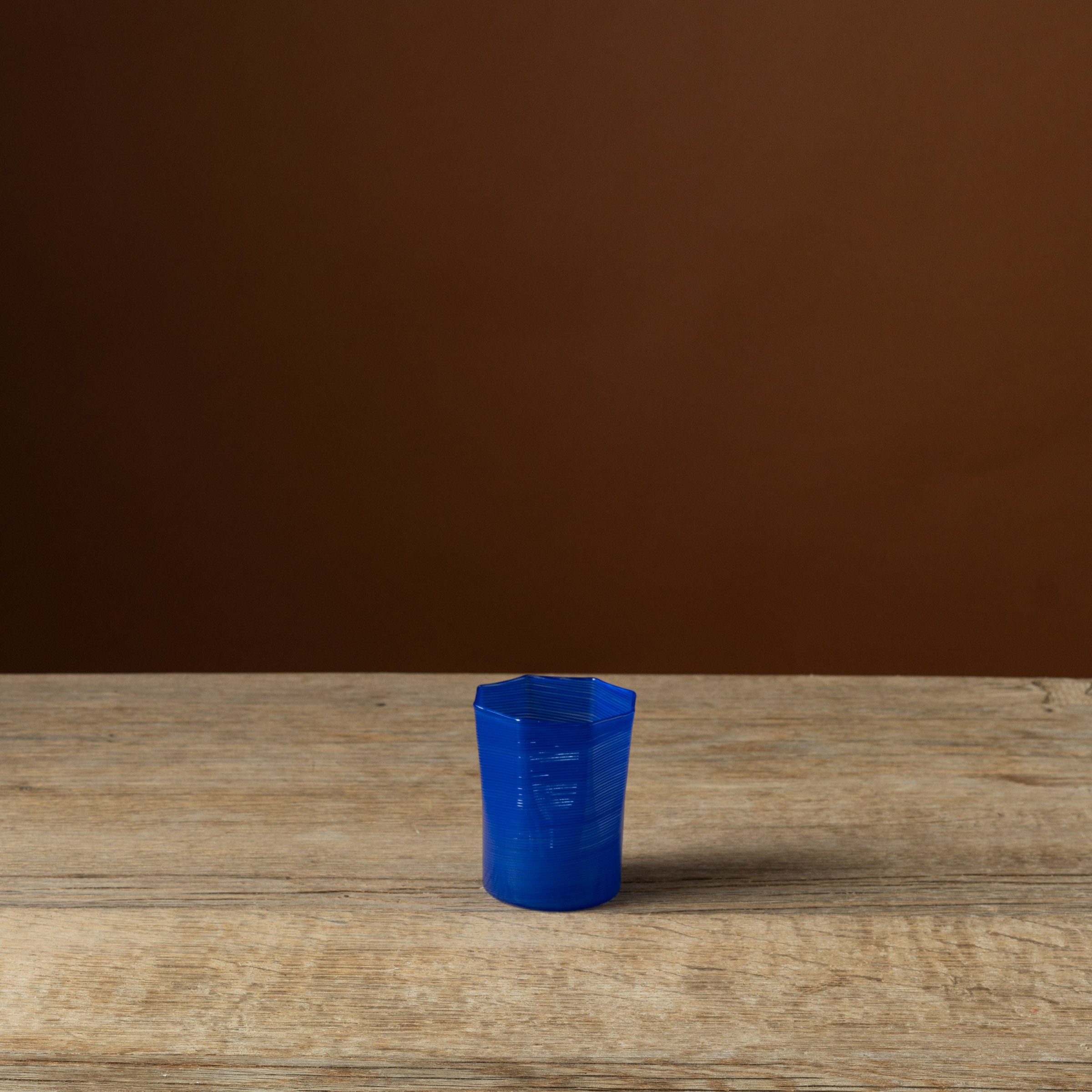 Lapis Octagonal Short Glass