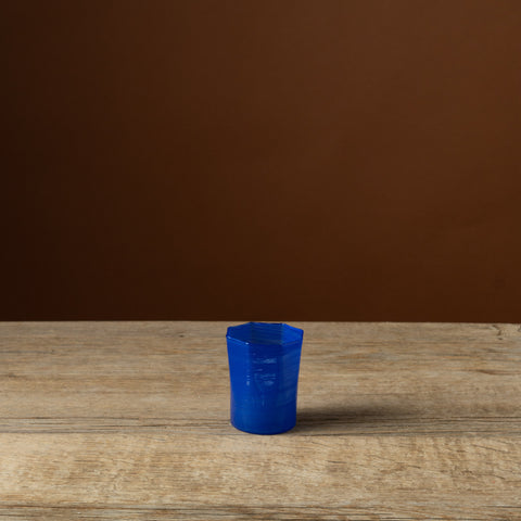 Lapis Octagonal Short Glass
