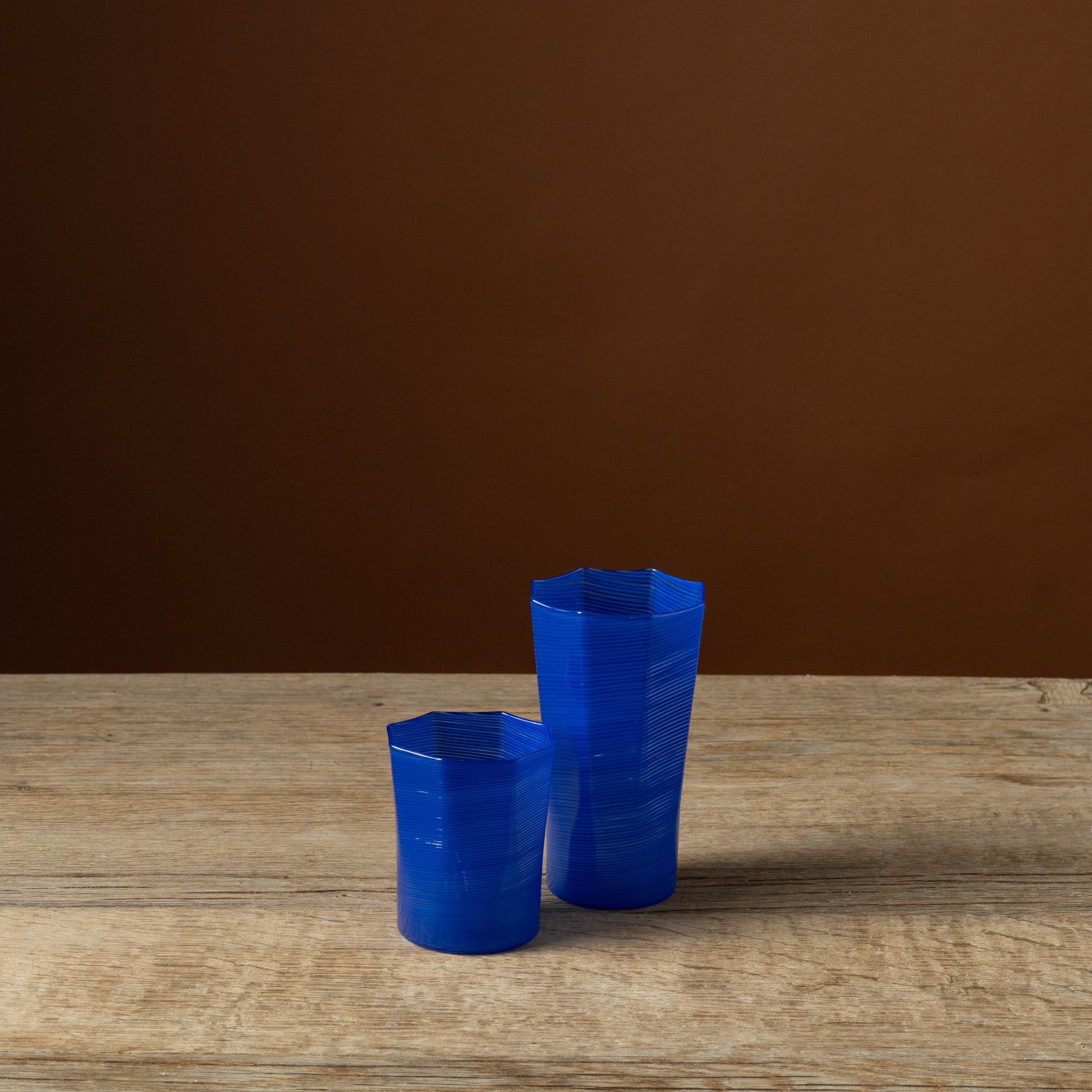 Lapis Octagonal Short Glass