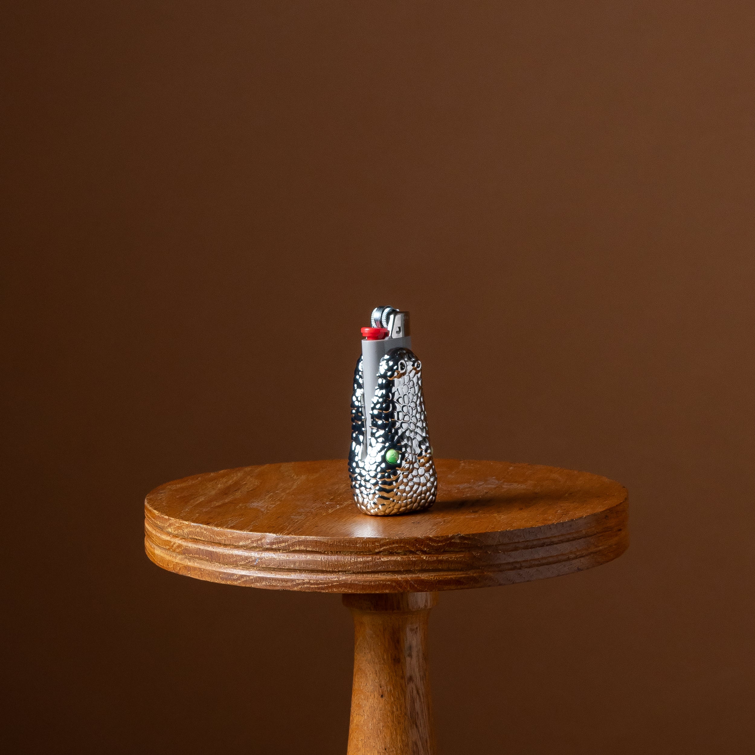 Silver Croc Lighter Case