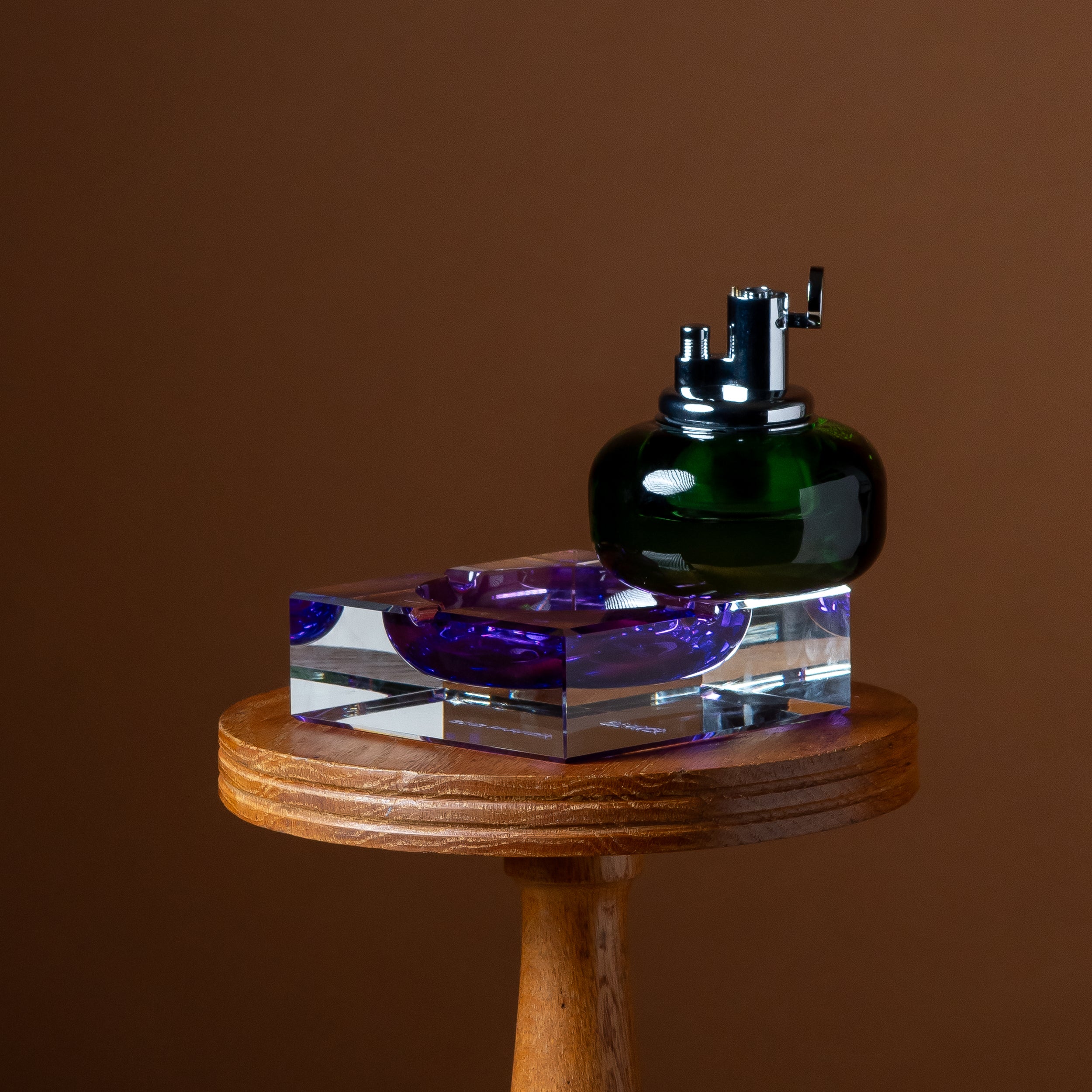 Orchid Glass Tabletop Lighter