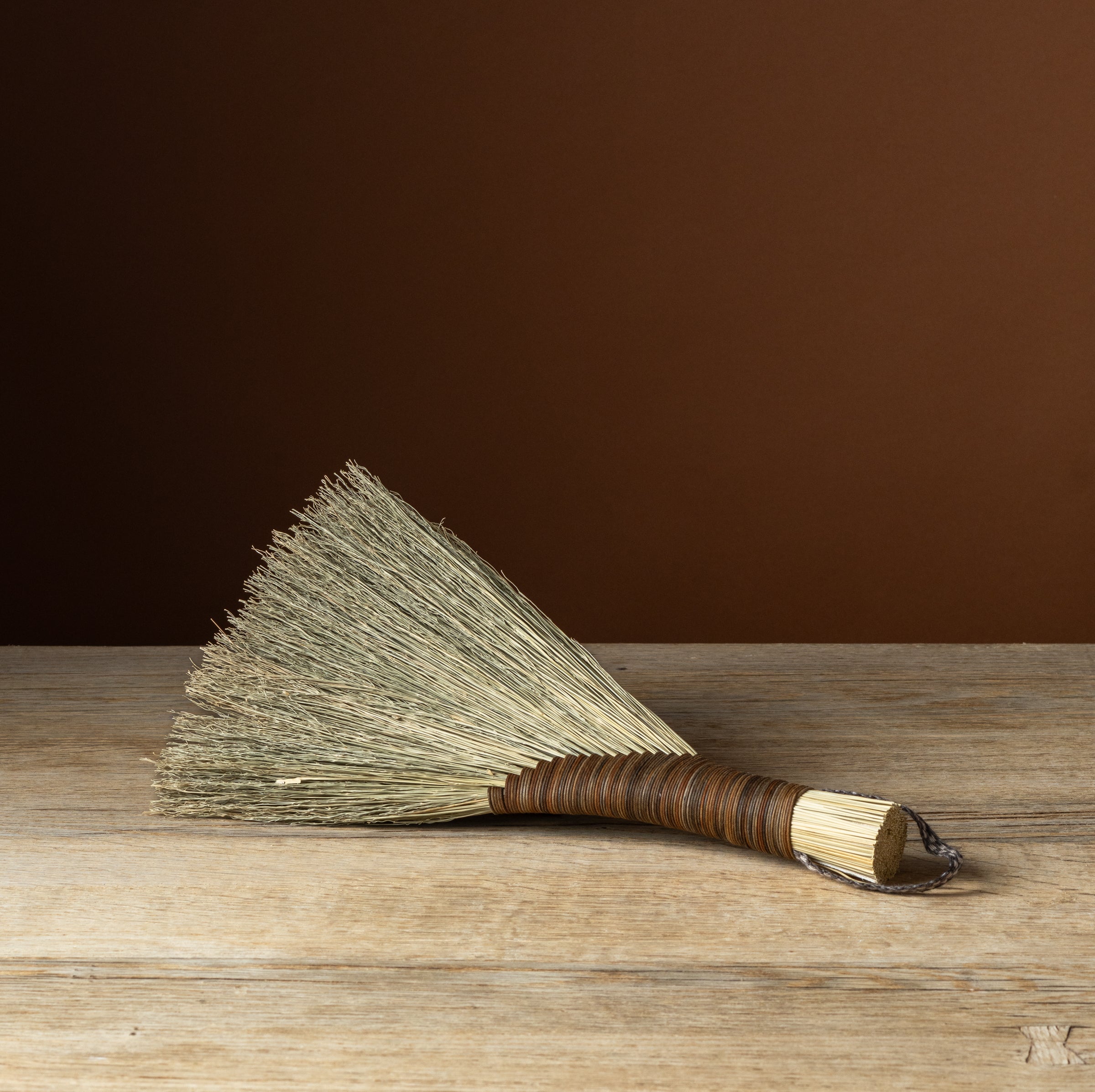 Brown Turkey Wing Hand Broom