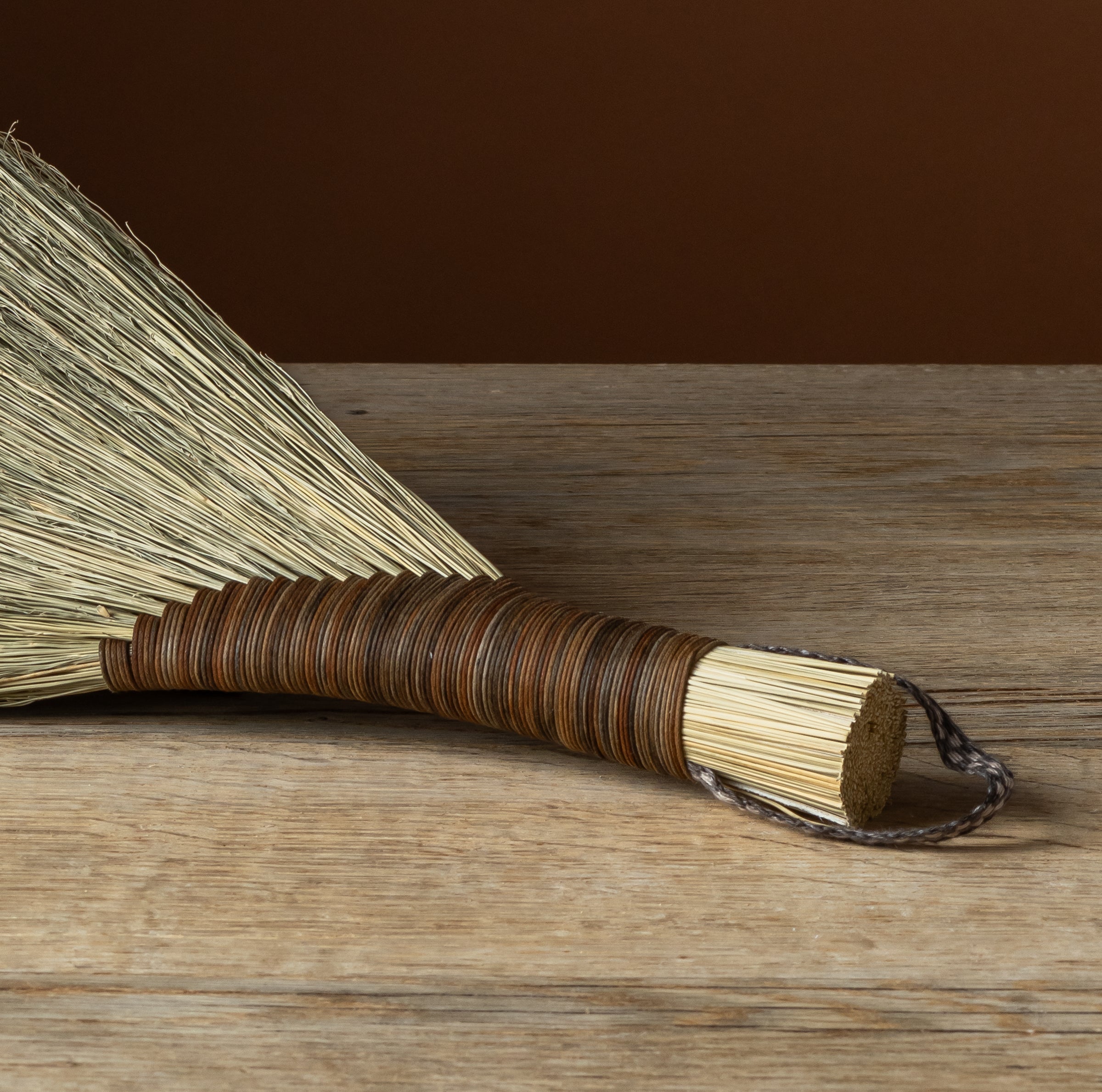 Brown Turkey Wing Hand Broom