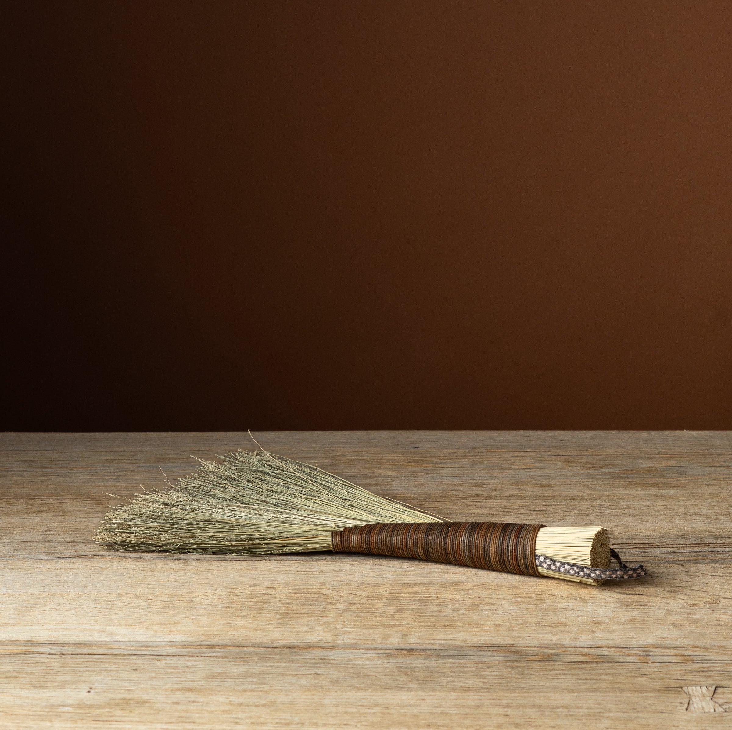 Brown Turkey Wing Hand Broom
